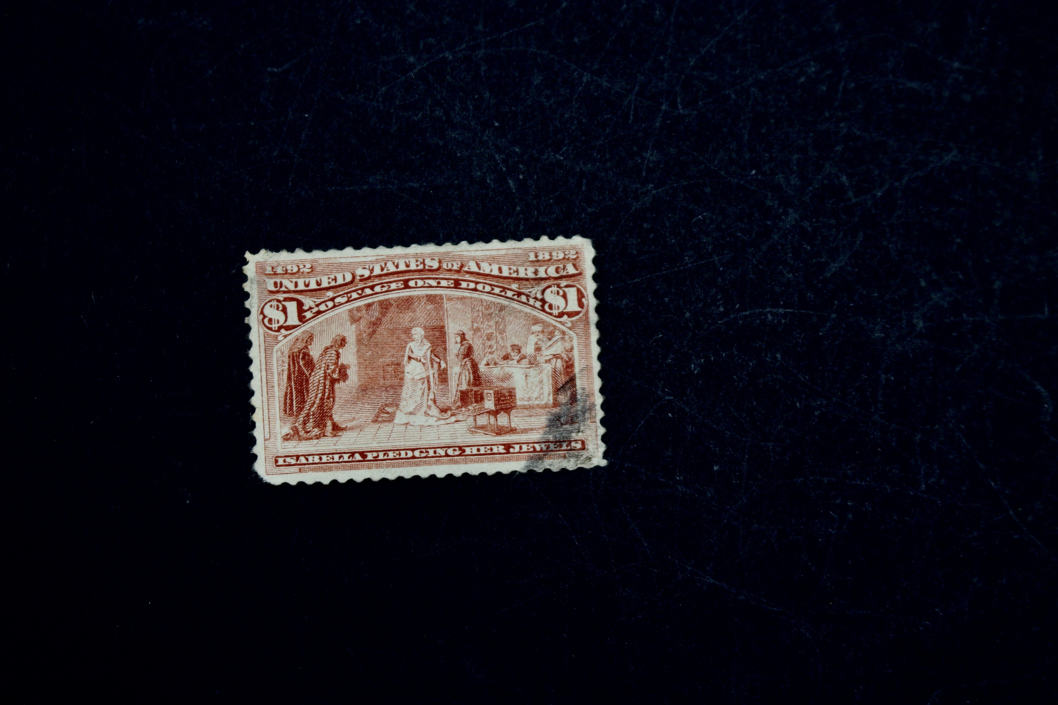 $1 1893 Columbian Exposition Used Postage Stamp, Scott 241