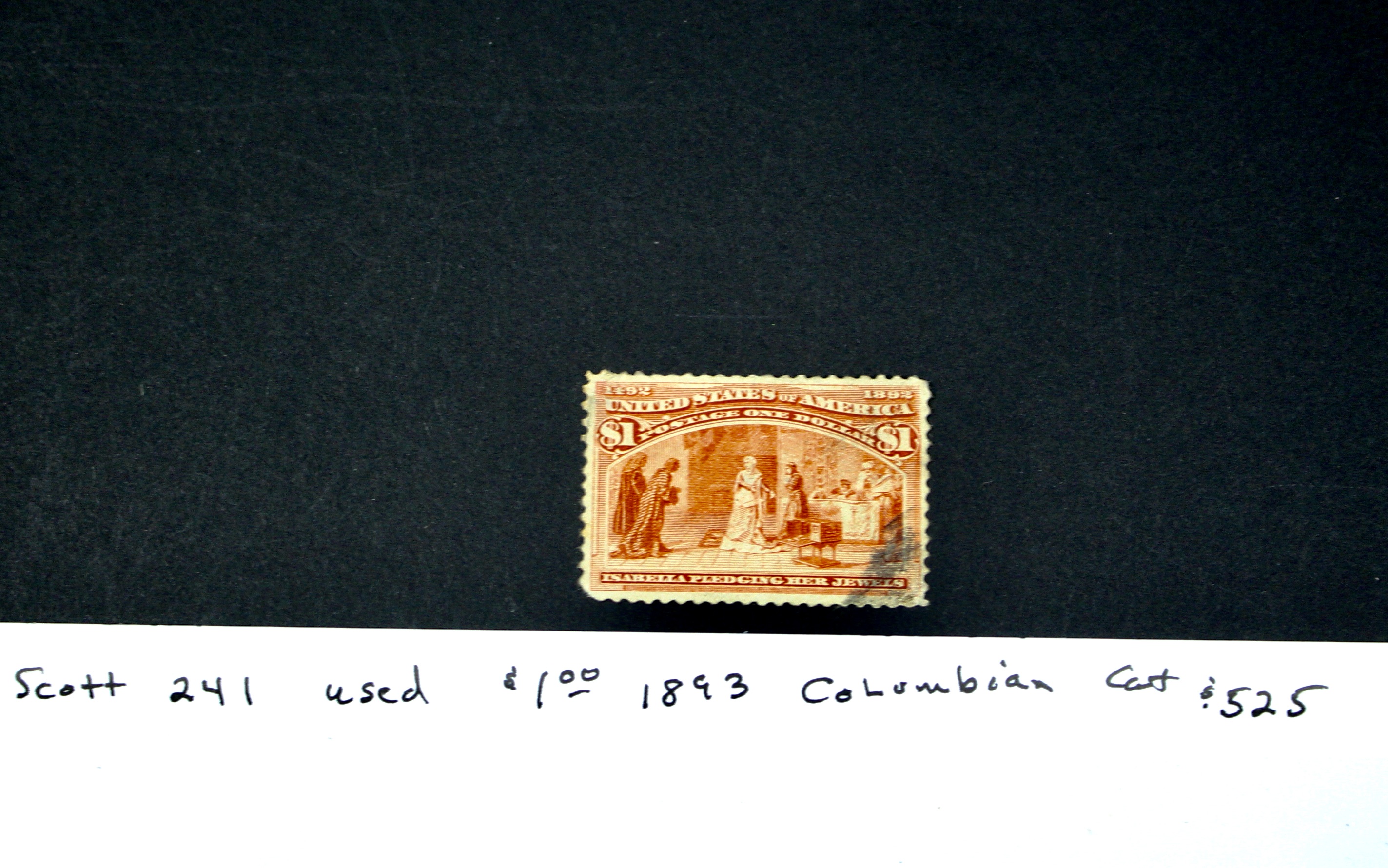 $1 1893 Columbian Exposition Used Postage Stamp, Scott 241