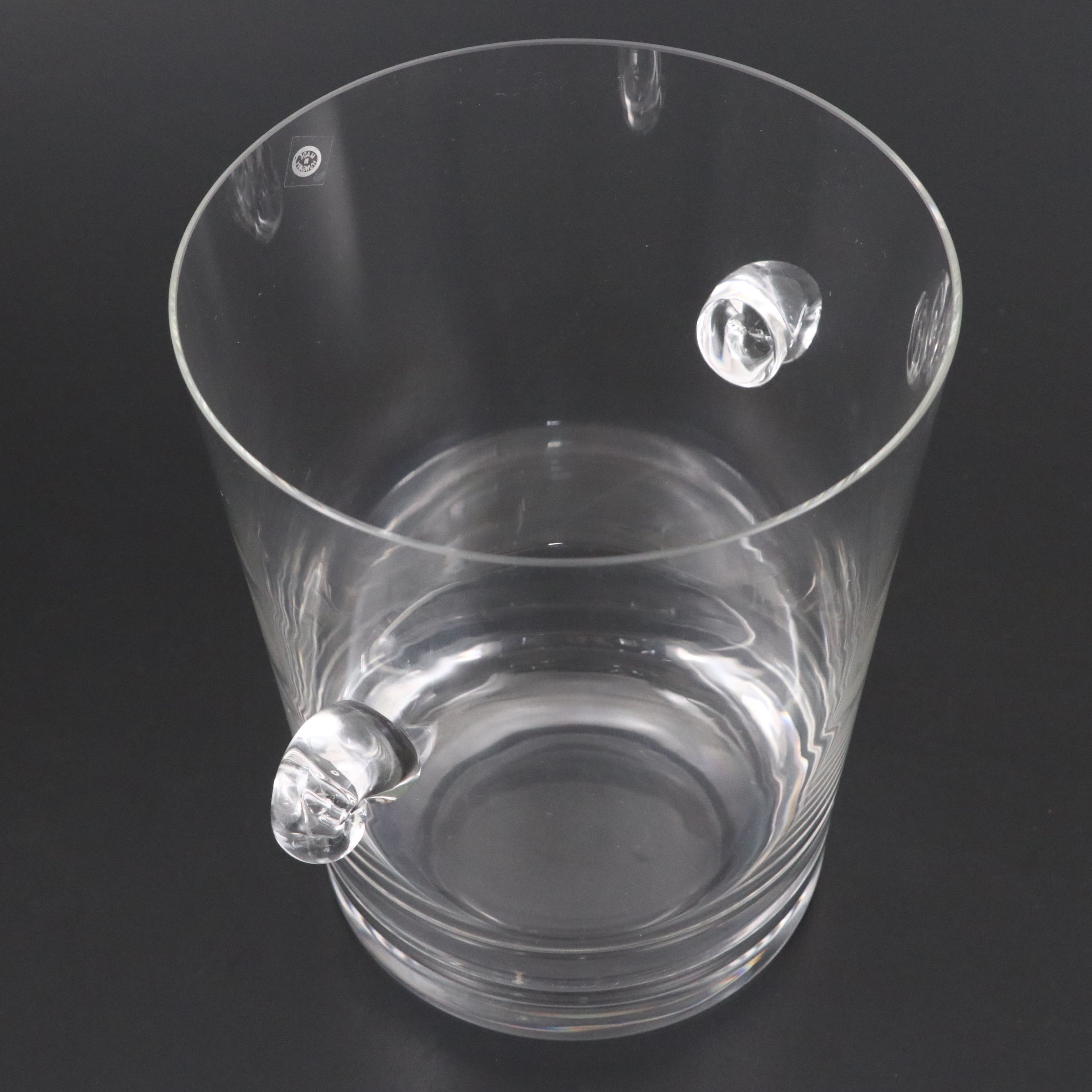 Tiara "Powder Horn" Pilsner Glasses with Blown Glass Ice Bucket