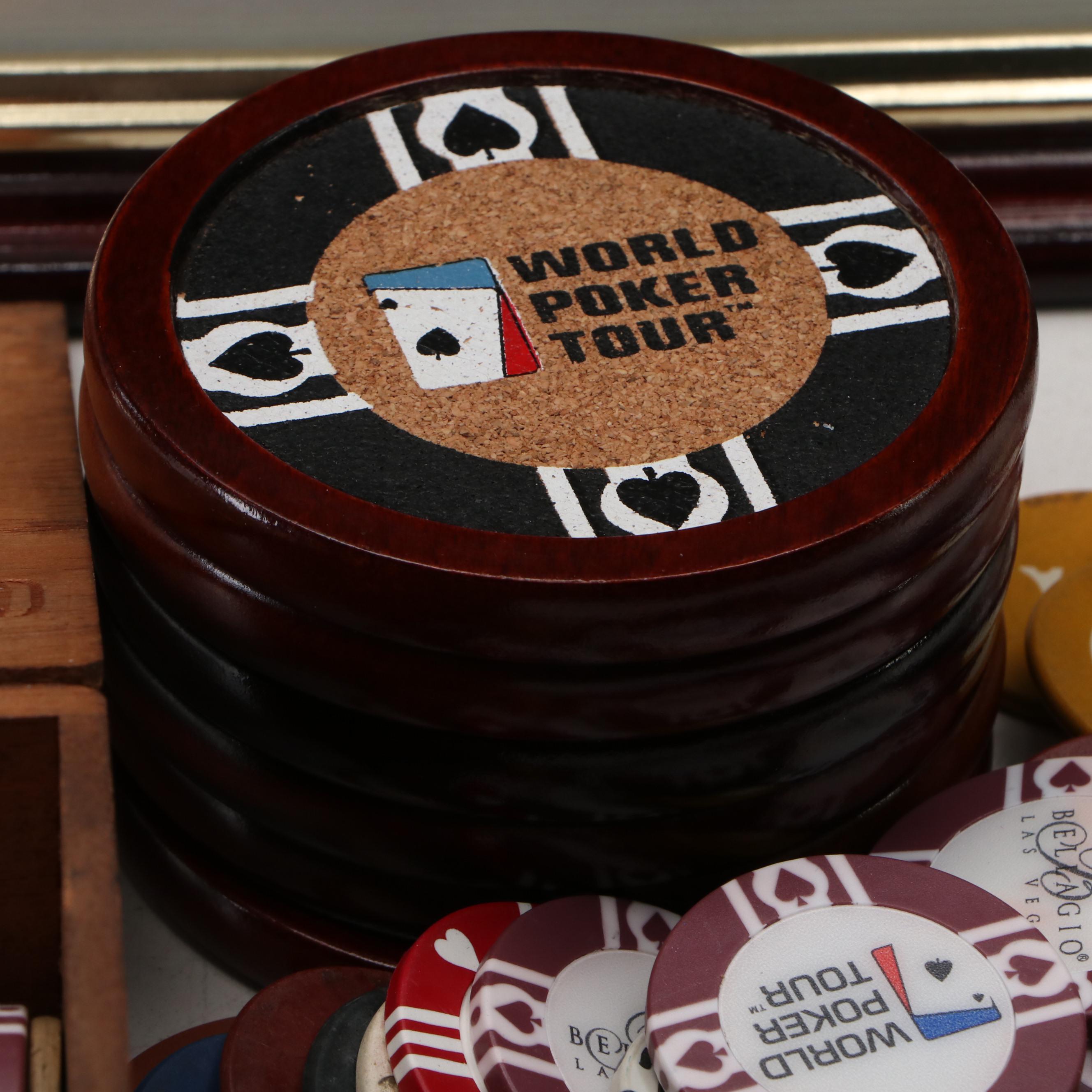 "Feeding The Kitty" Print After Arthur Sarnoff with Poker Chips and Coasters