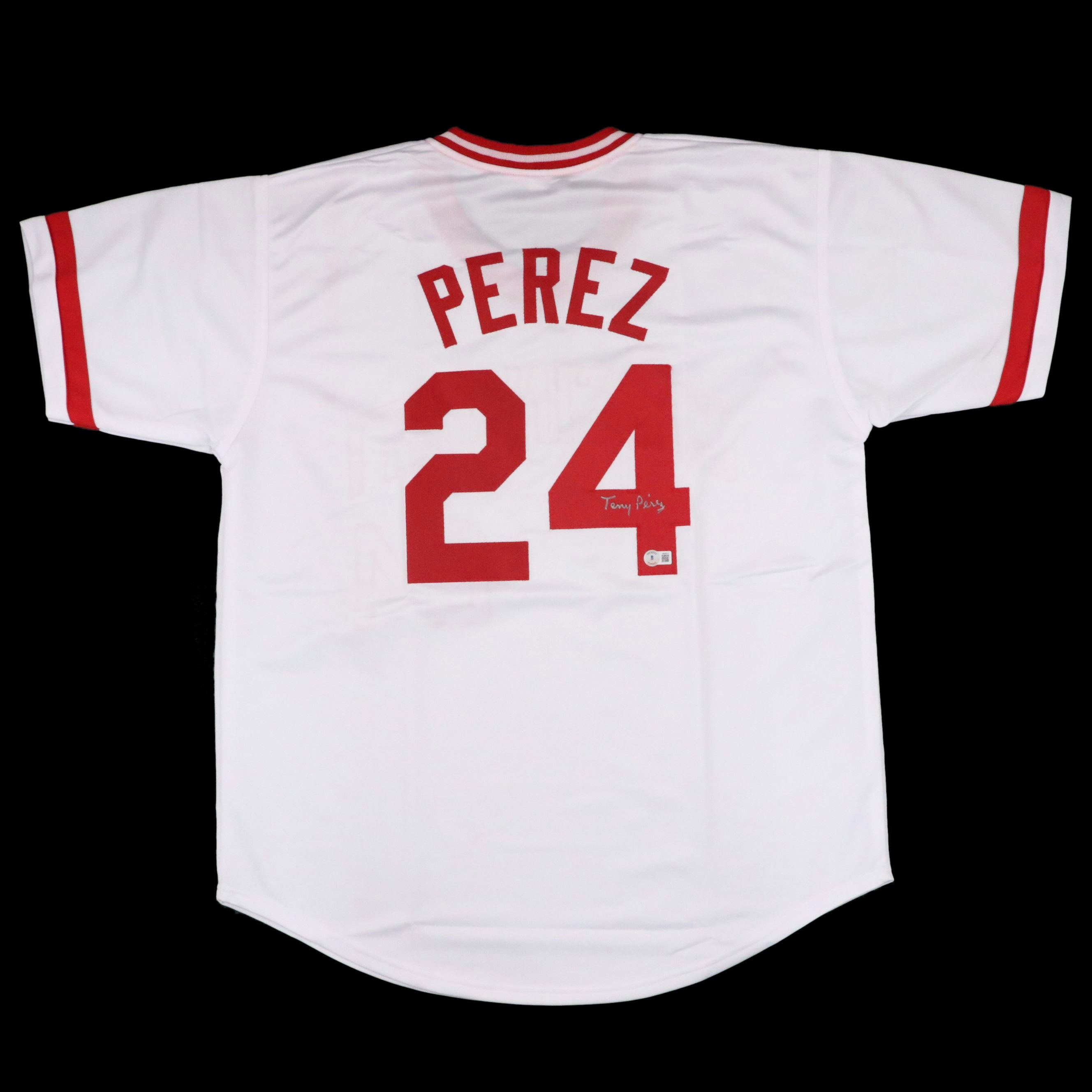 Tony Pérez Signed Cincinnati Reds Baseball Jersey, Beckett