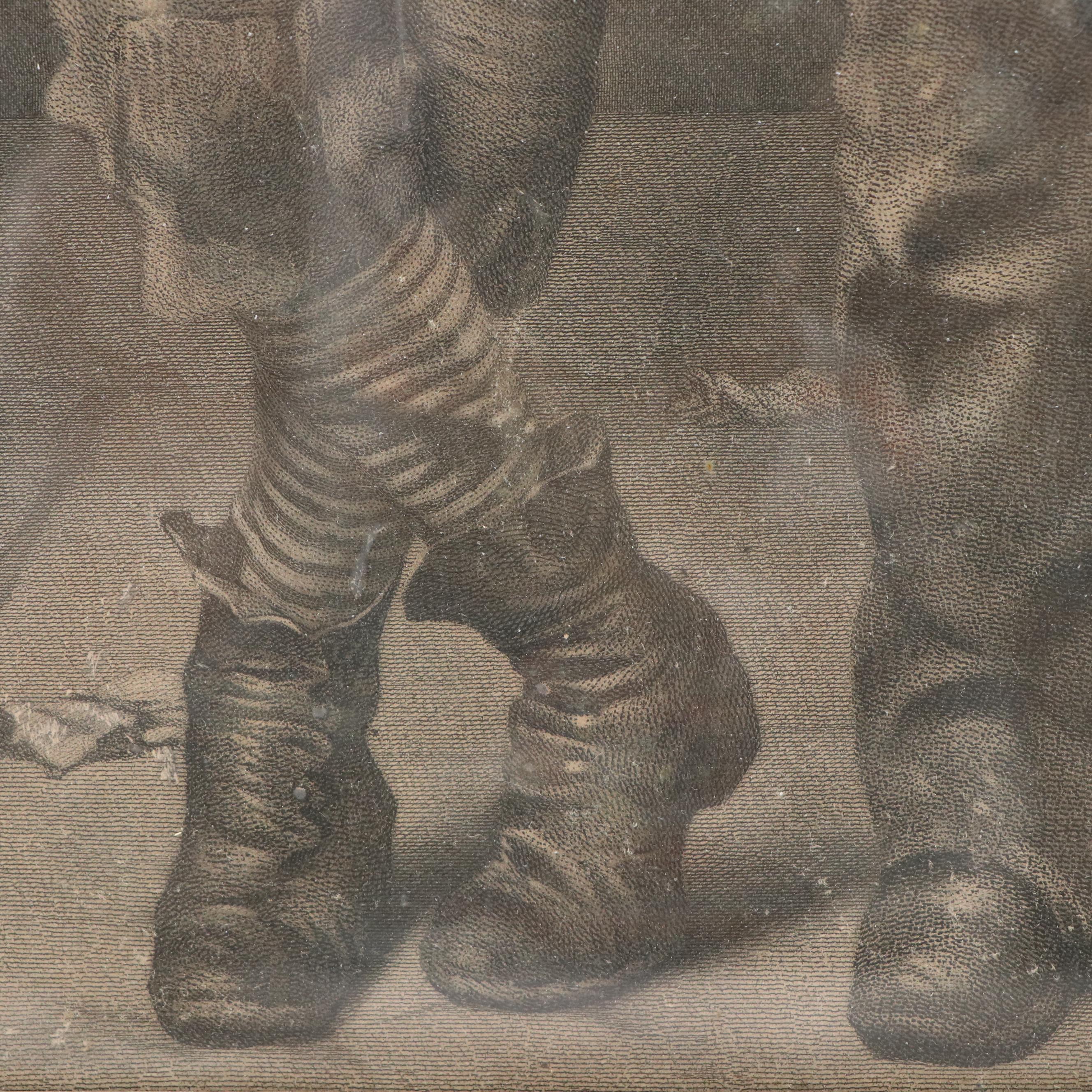 Engraving After John George Brown of Three Boys, Circa 1881