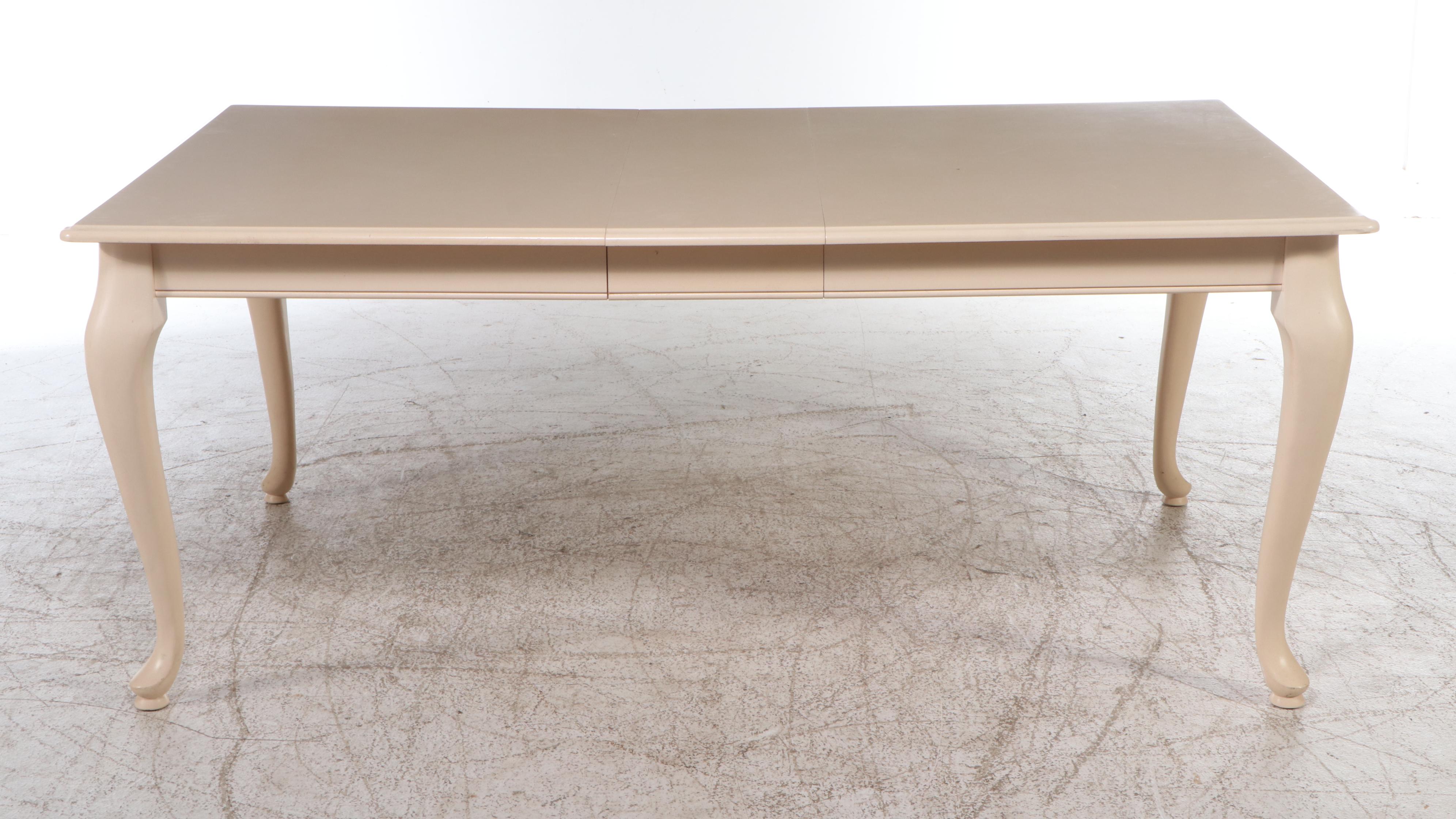 Queen Anne Style Painted Wood Nine-Piece Dining Set