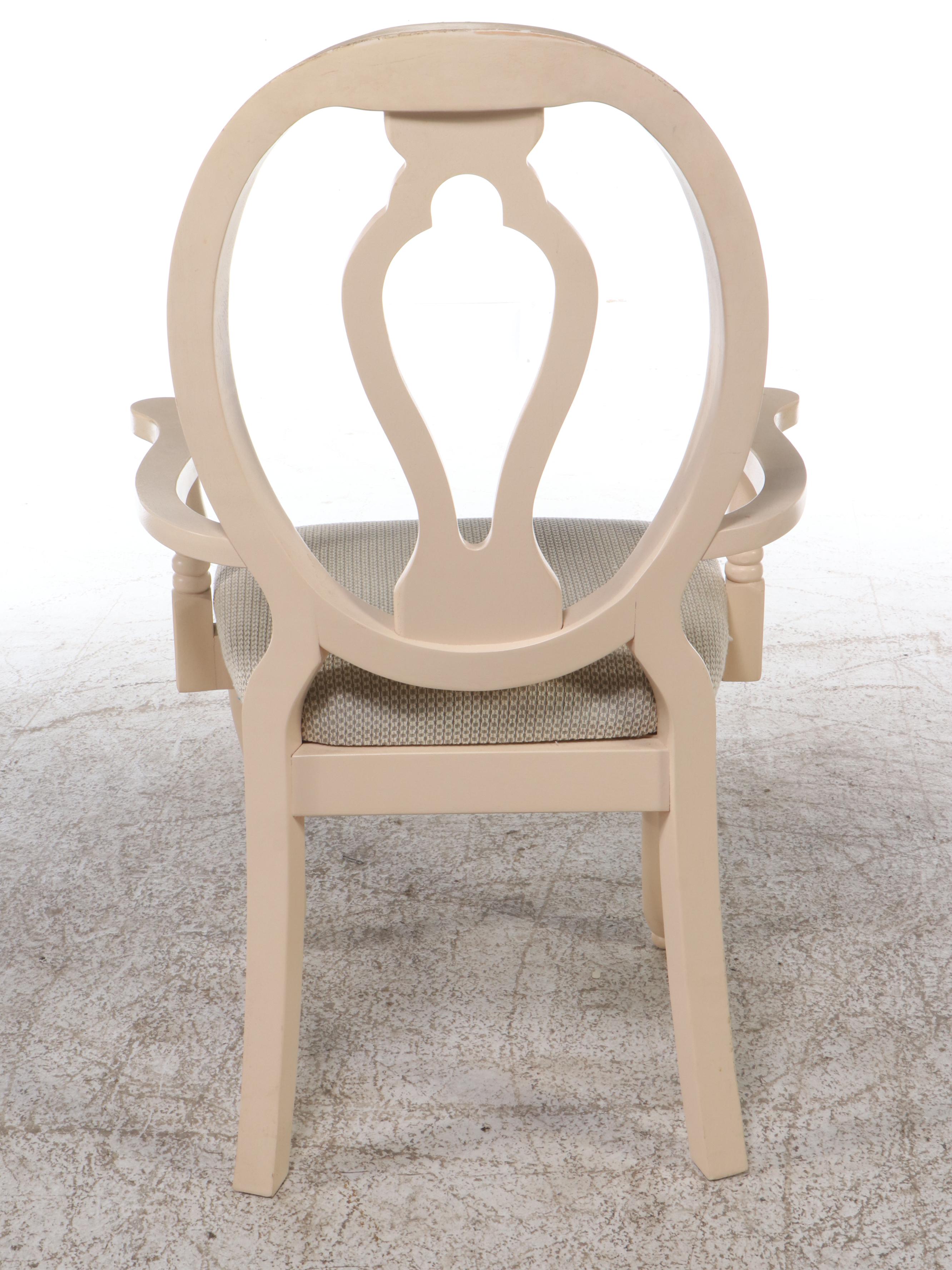 Queen Anne Style Painted Wood Nine-Piece Dining Set