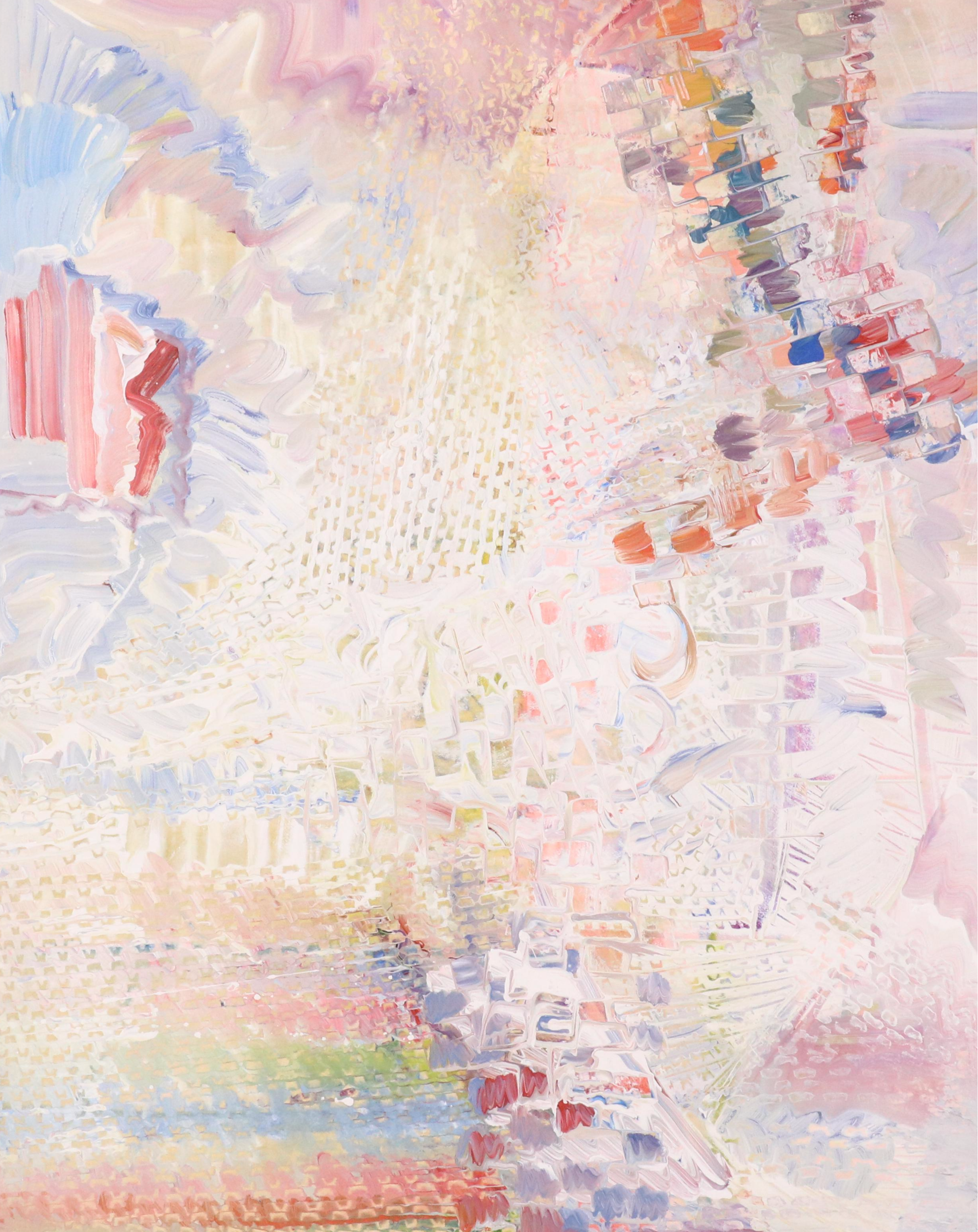 Paige Harvey Large-Scale Abstract Mixed Media Painting, 2010s