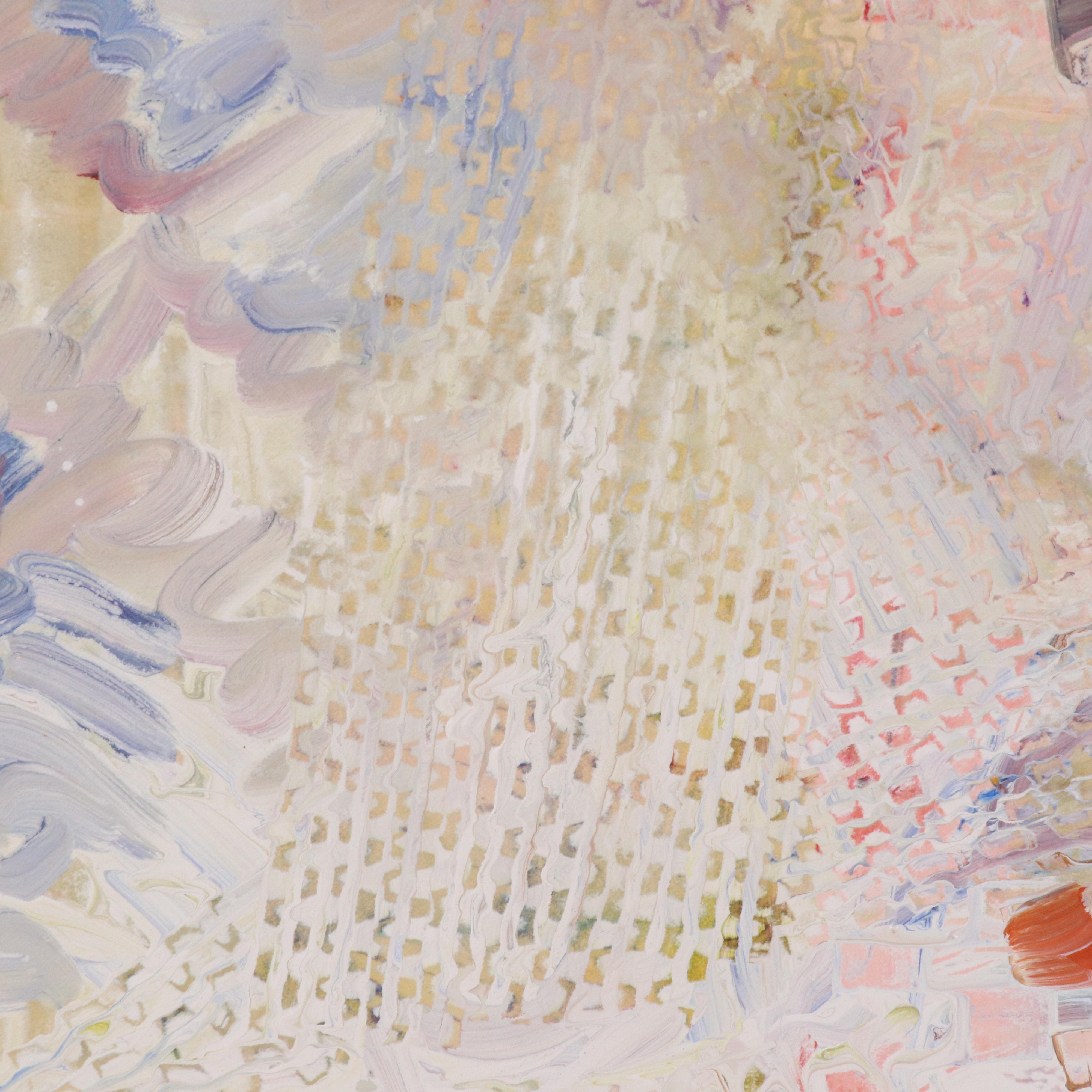 Paige Harvey Large-Scale Abstract Mixed Media Painting, 2010s