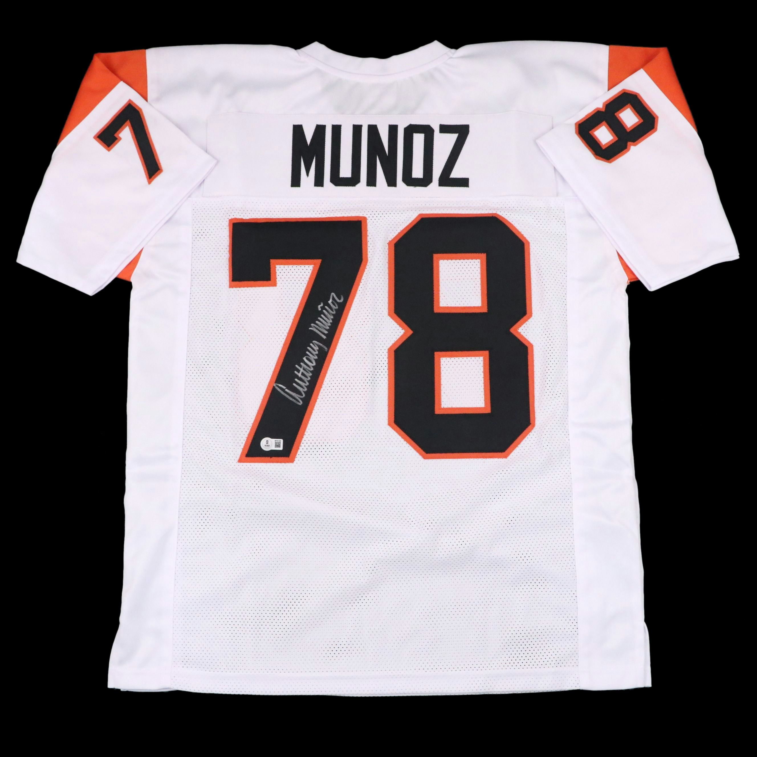 Anthony Muñoz Signed Cincinnati Bengals Football Jersey, Beckett