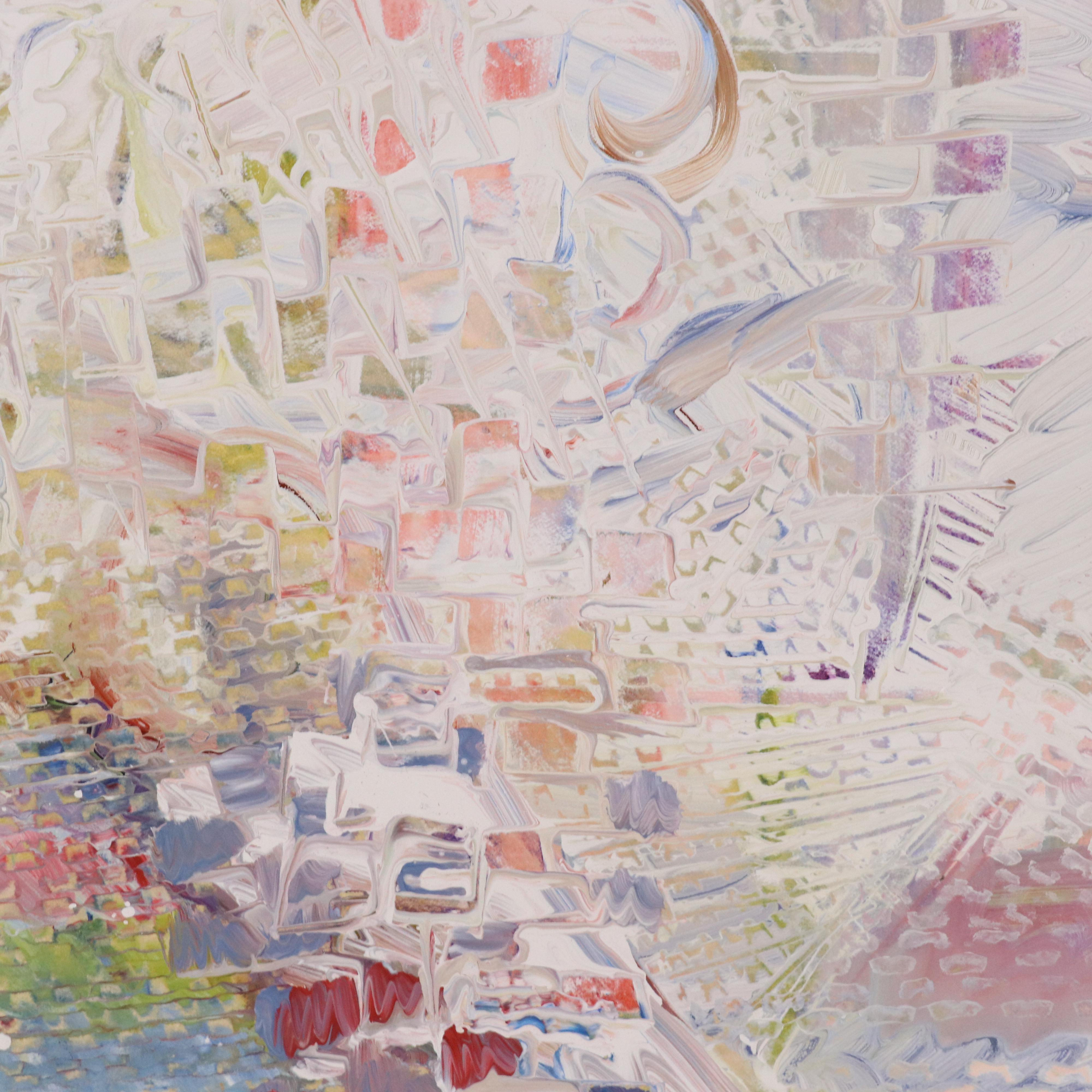 Paige Harvey Large-Scale Abstract Mixed Media Painting, 2010s