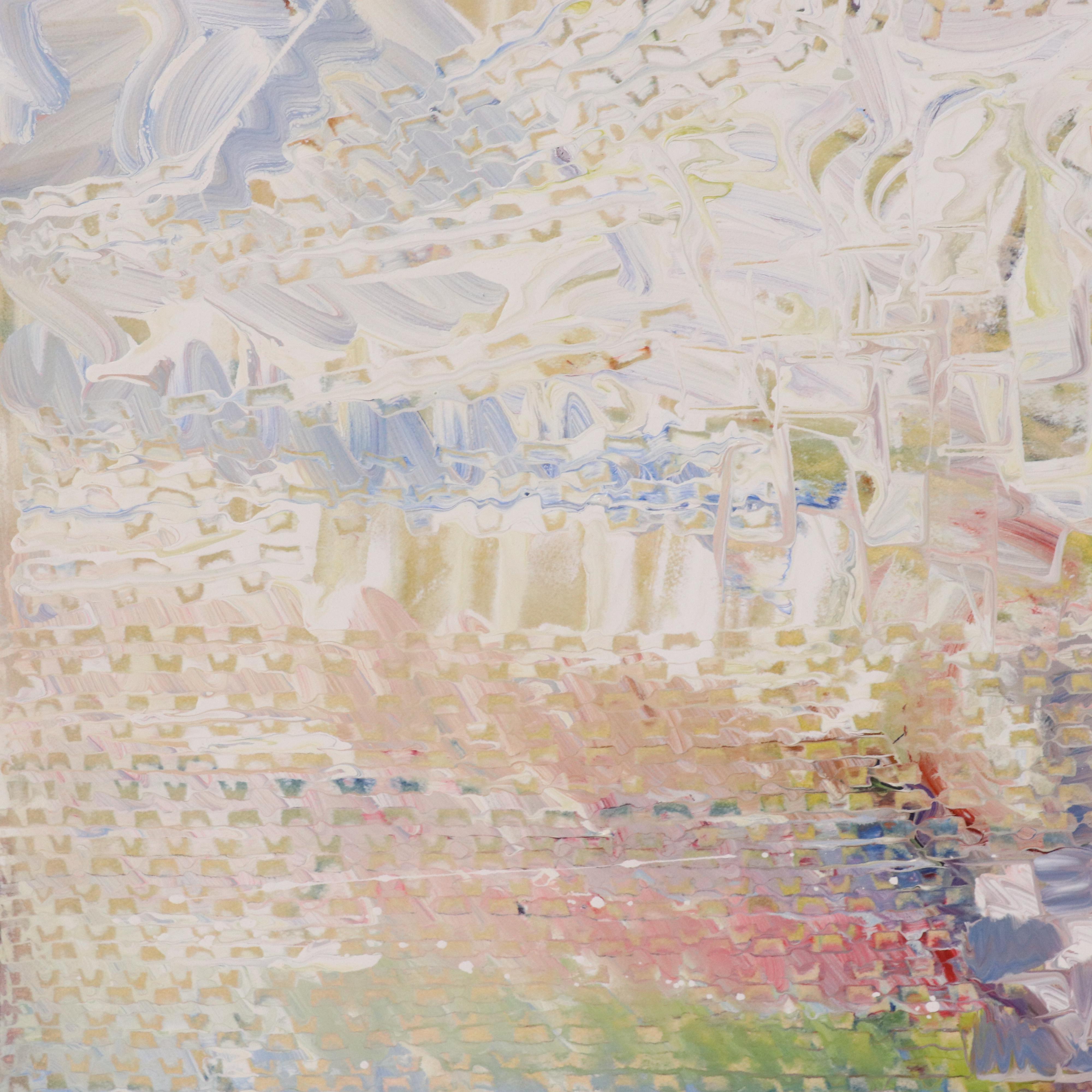 Paige Harvey Large-Scale Abstract Mixed Media Painting, 2010s