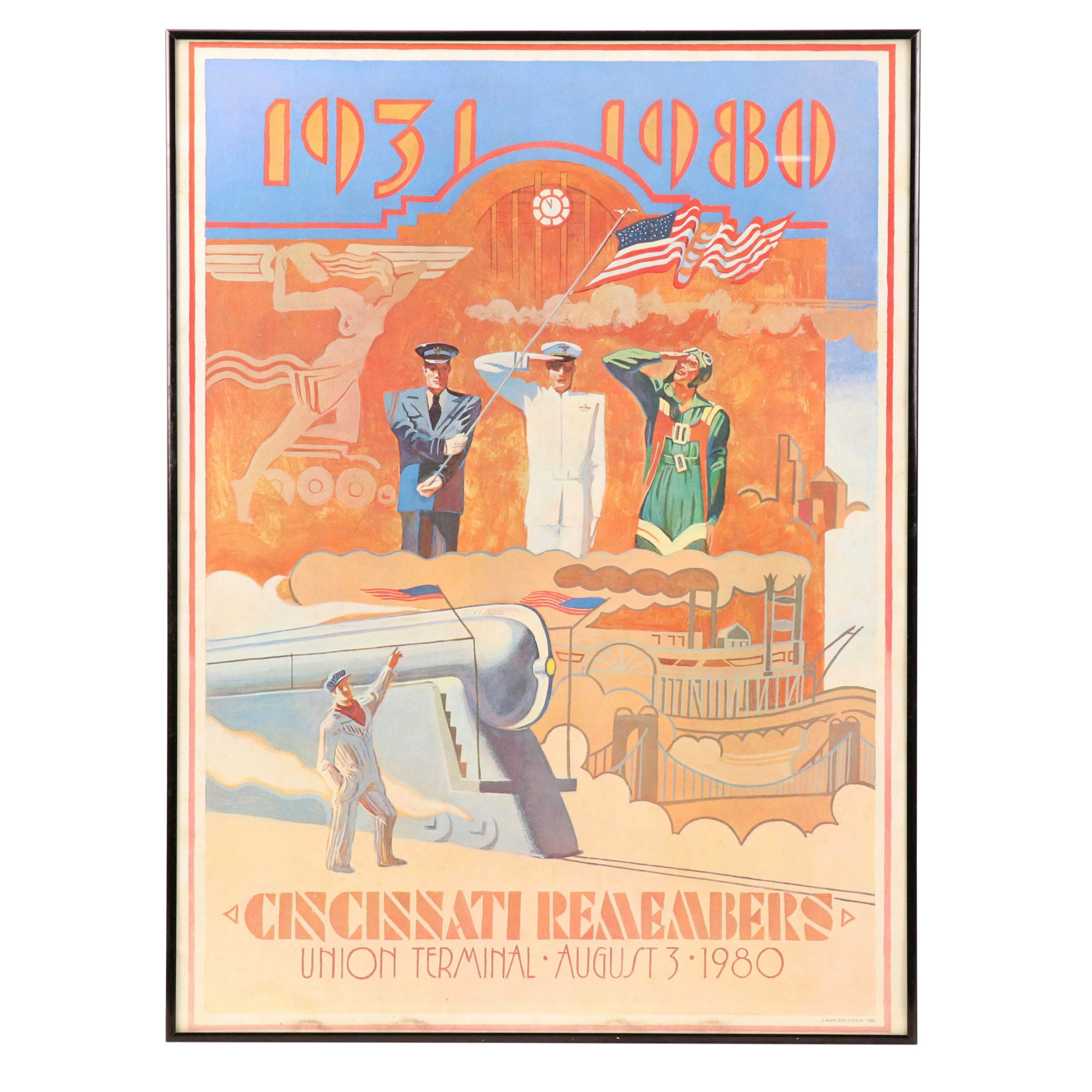 Offset Lithograph After Marlene Steele "Cincinnati Remembers," 1980