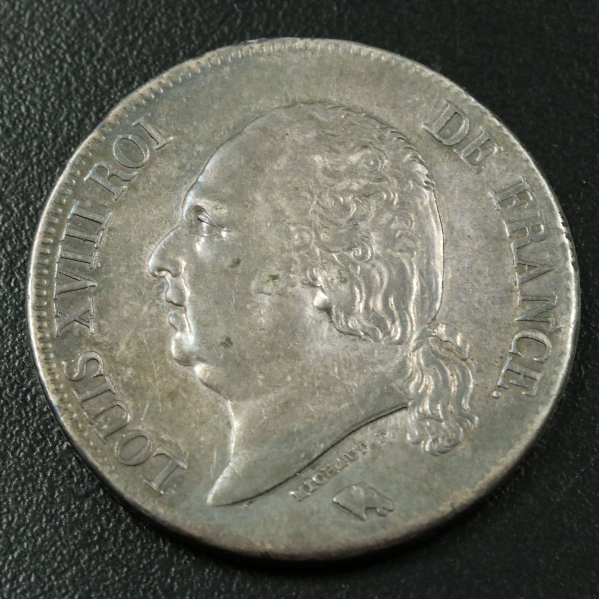 1824 A France Five Francs Silver Coin