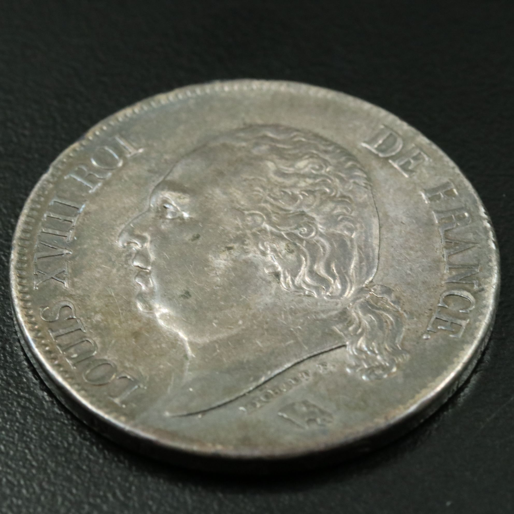1824 A France Five Francs Silver Coin