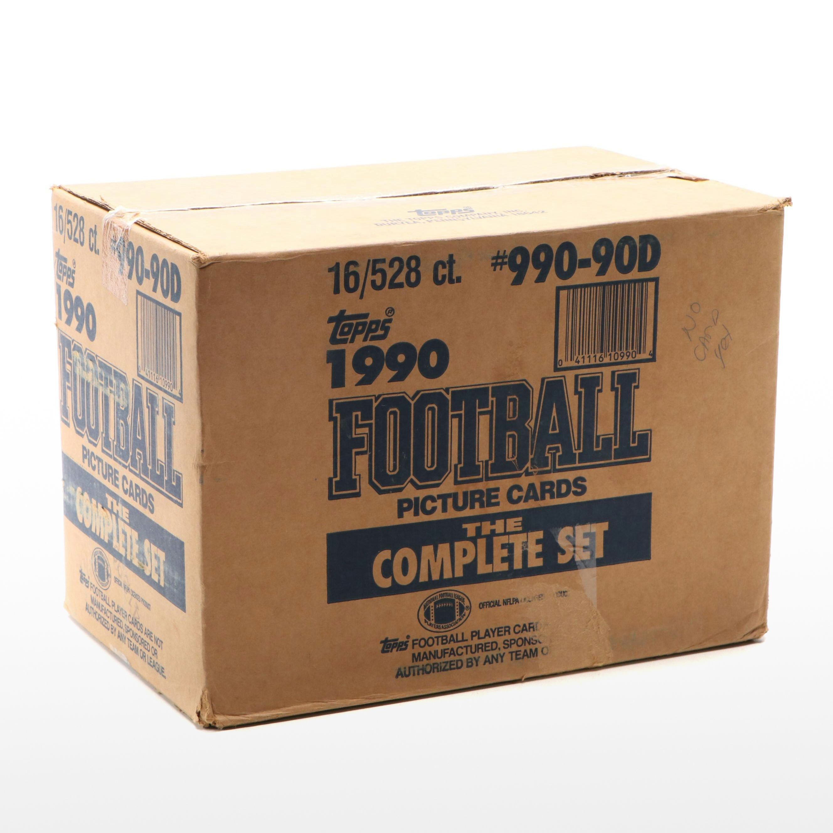 Sealed Case of 1990 Topps Football Card Sets