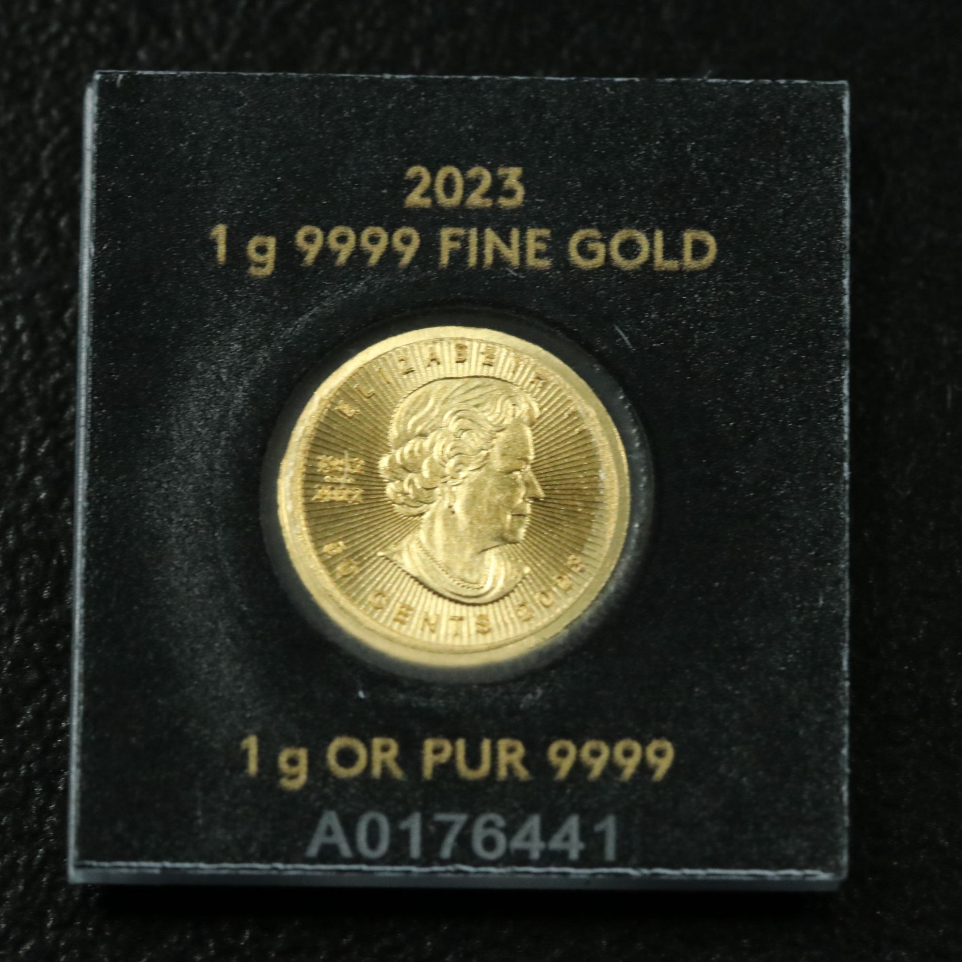 2023 Canada Fifty Cents One Gram Gold Maple Leaf Coin
