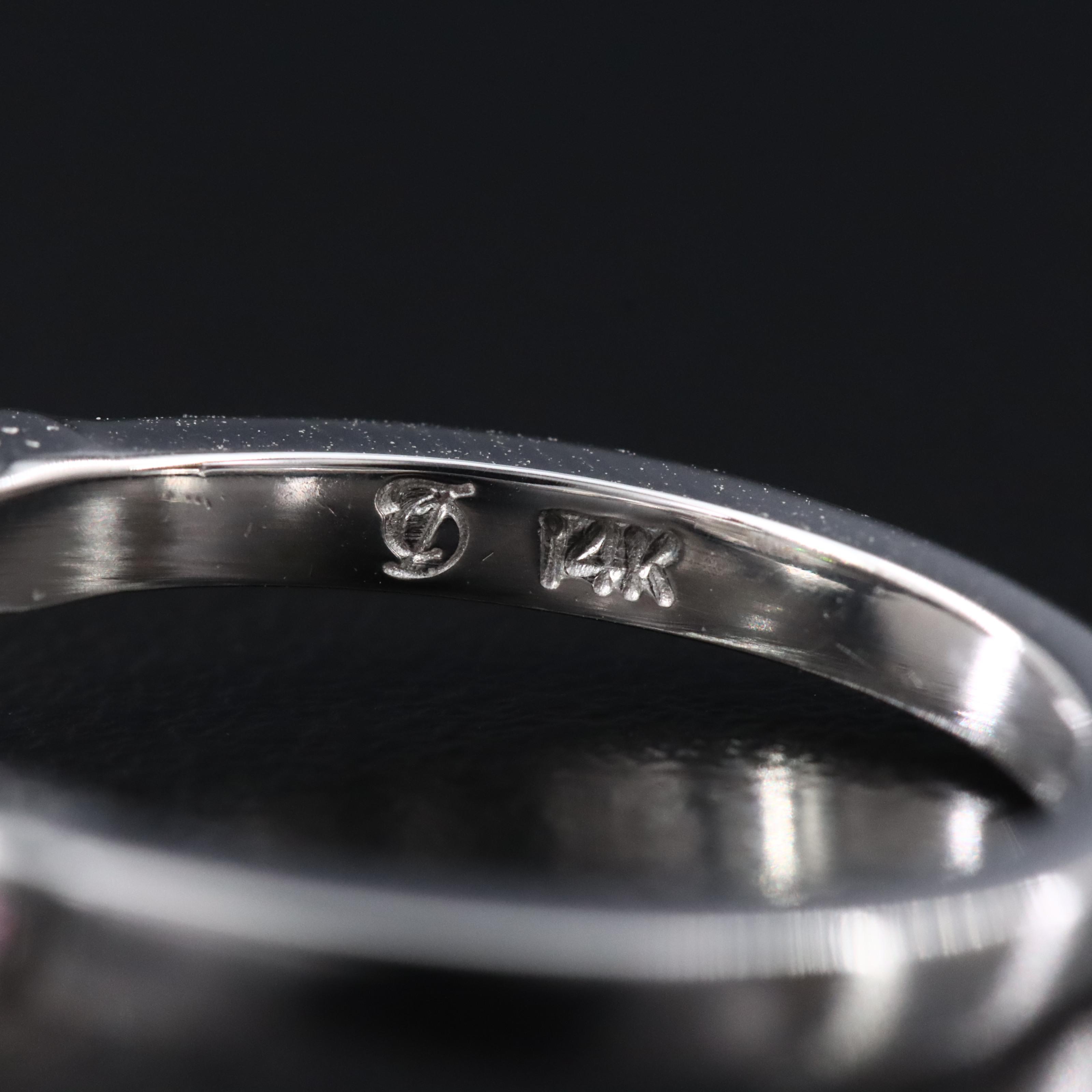 14K Diamond and Pink Sapphire Ring with GIA eReport