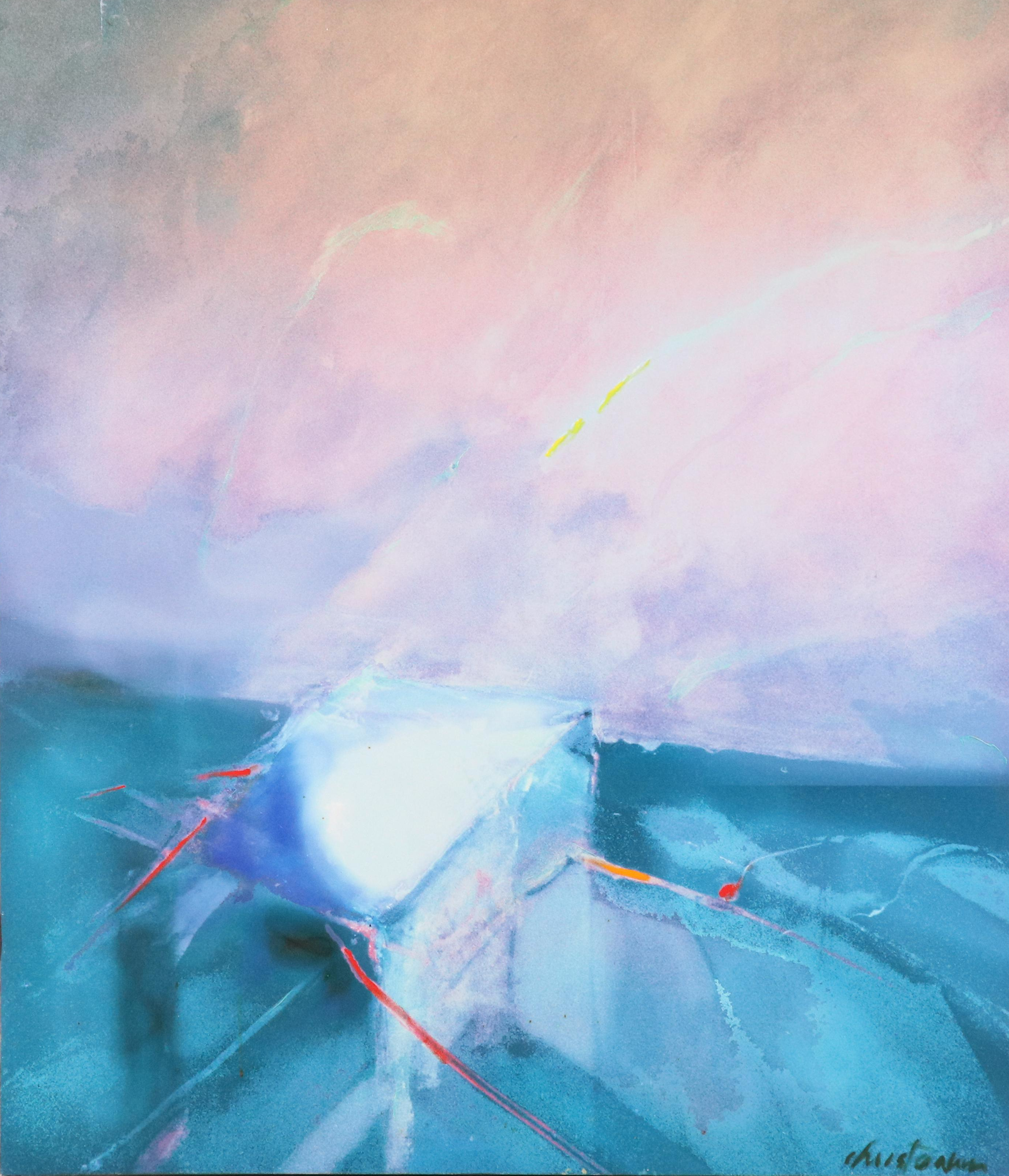 L. Christenson Large-Scale Abstract Embellished Giclée"Paradigm"