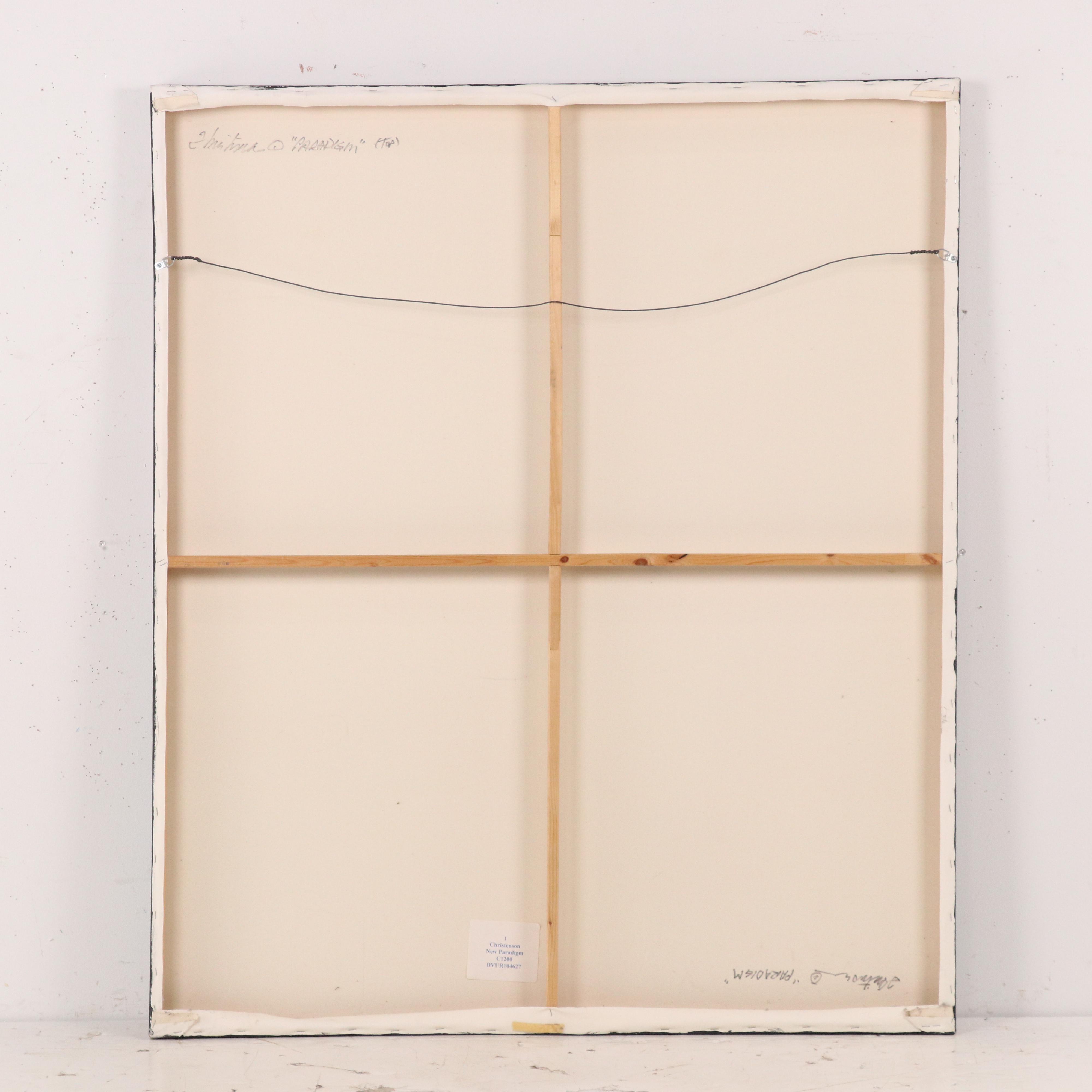 L. Christenson Large-Scale Abstract Embellished Giclée"Paradigm"