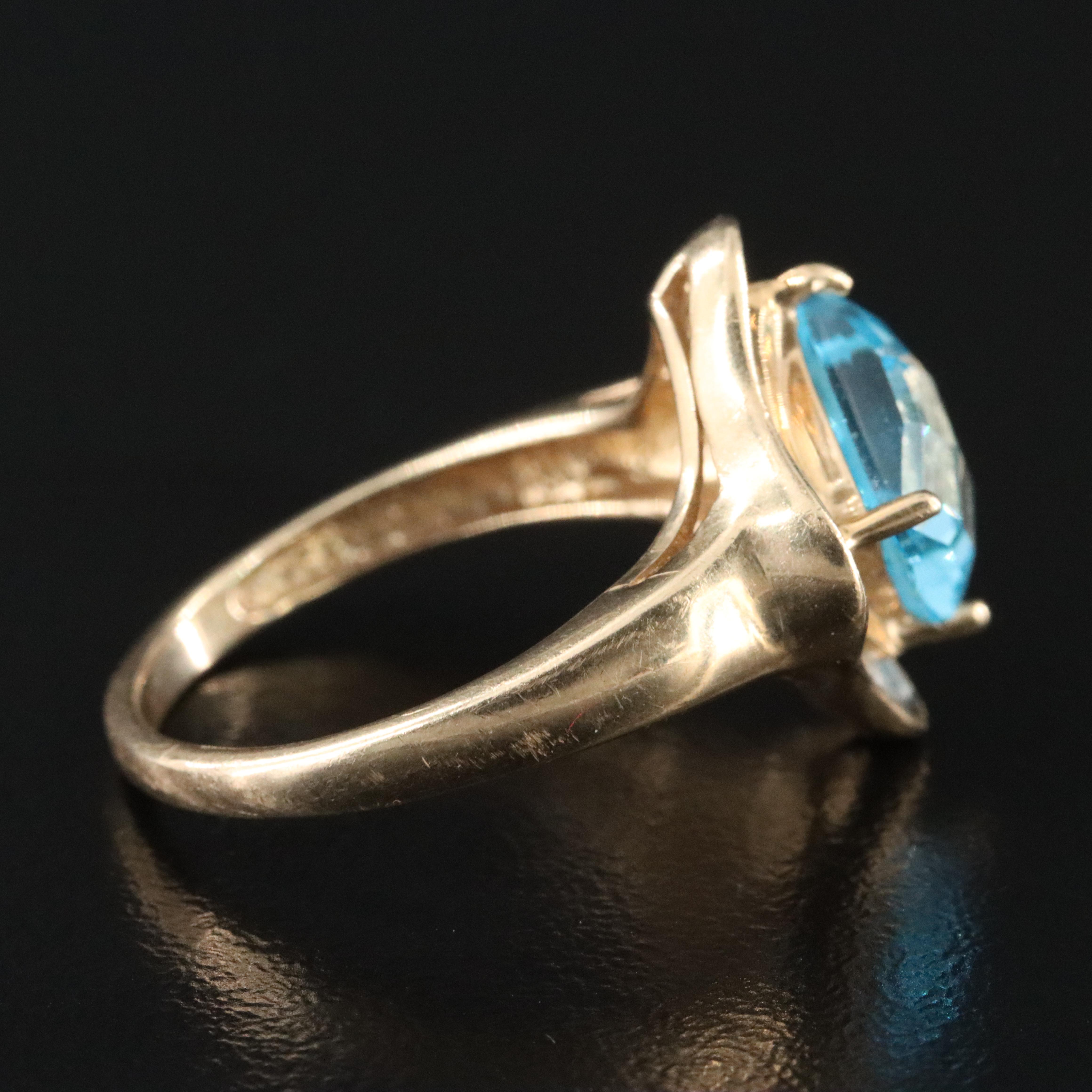10K Topaz and Diamond Ring
