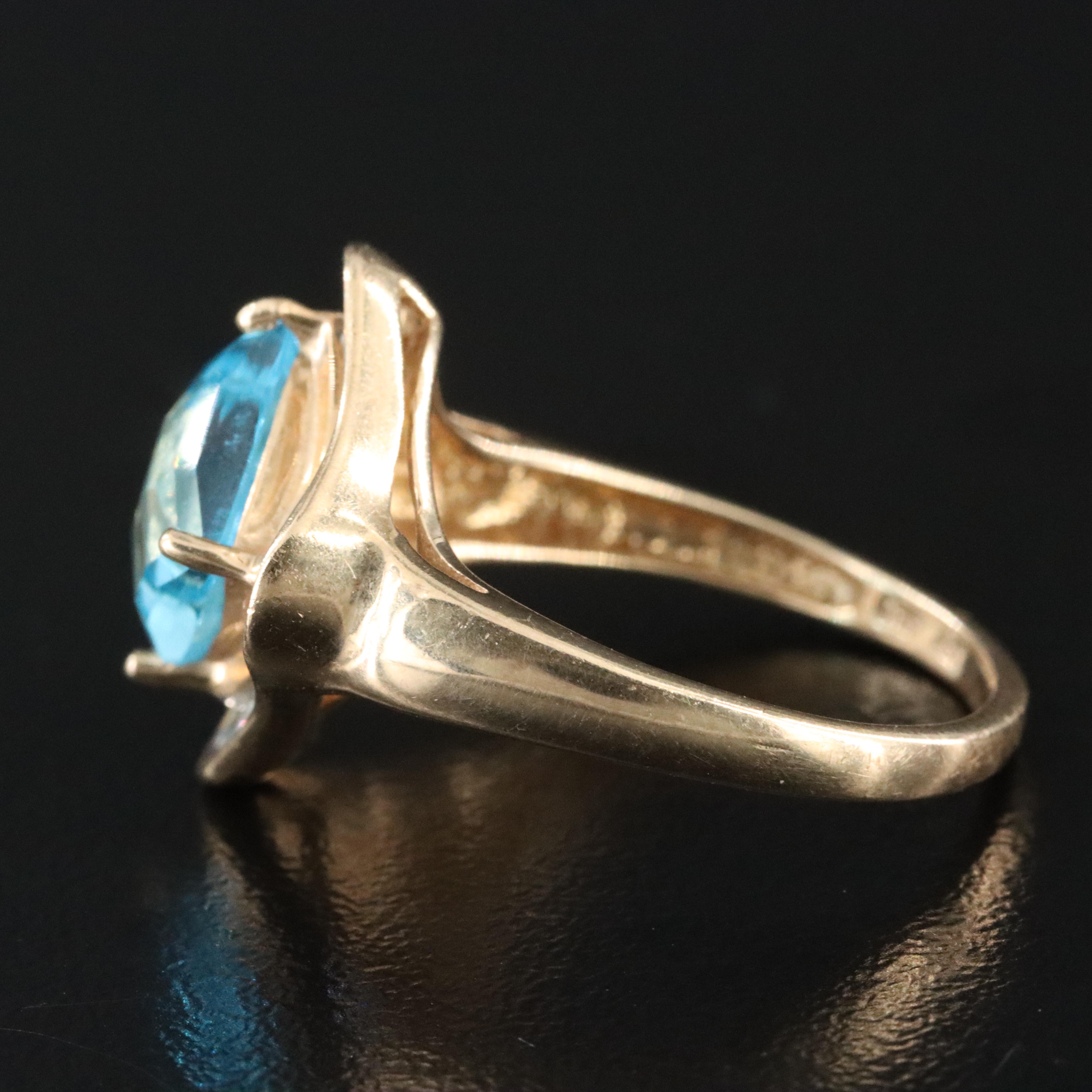 10K Topaz and Diamond Ring