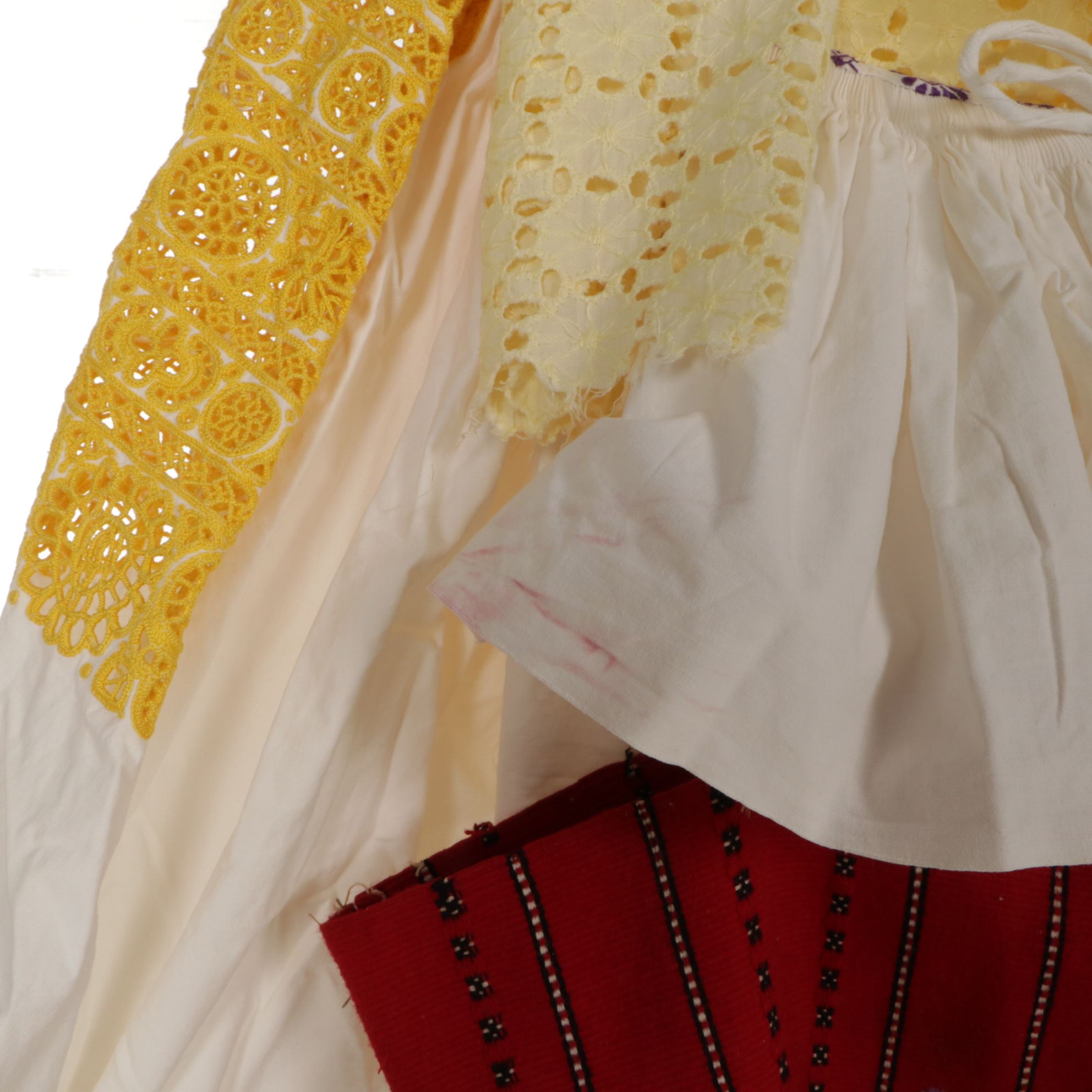 Eastern European Embroidered Blouses, Vest, Skirt and More