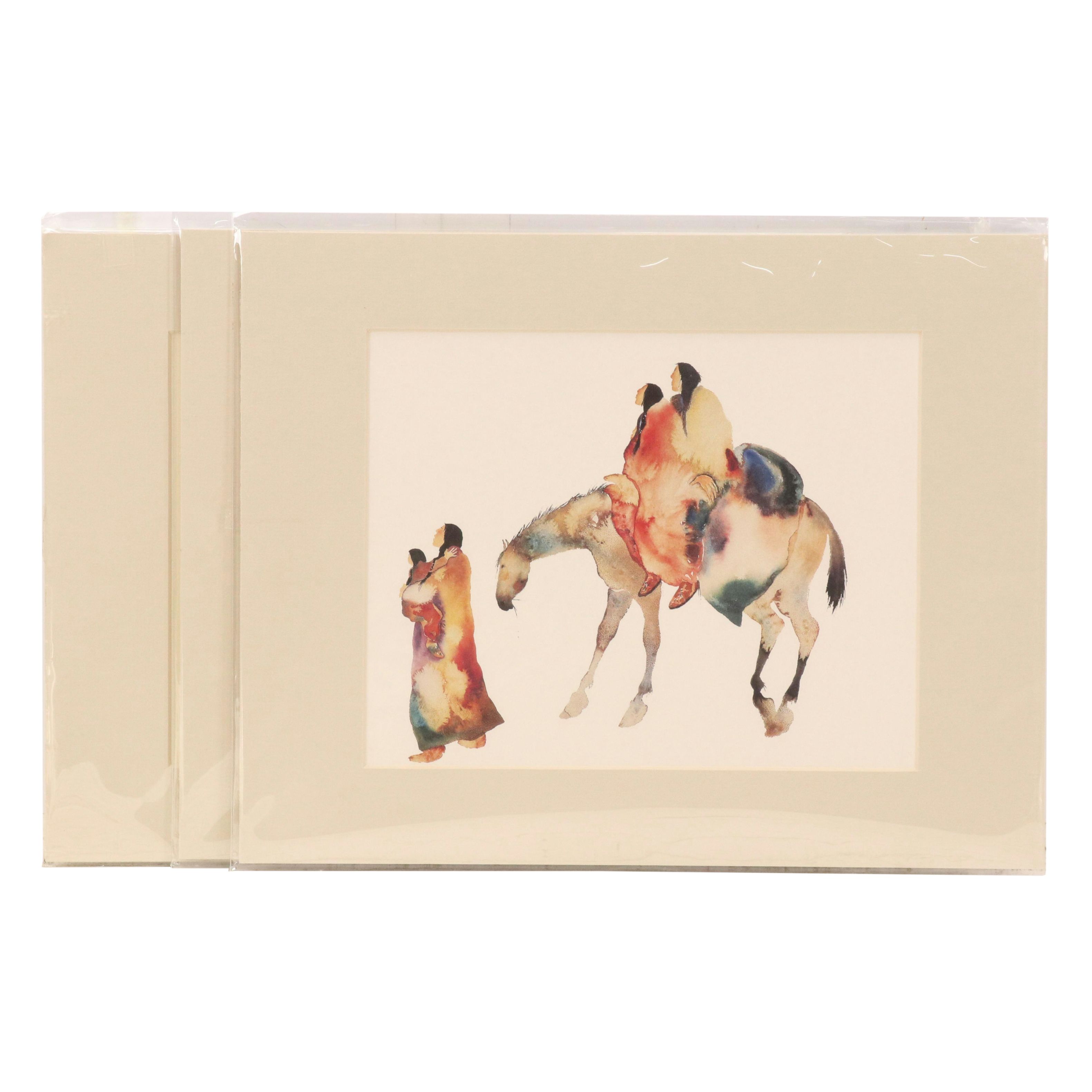 Offset Lithographs After Carol Grigg "Flight" and More Paintings, Circa 2001