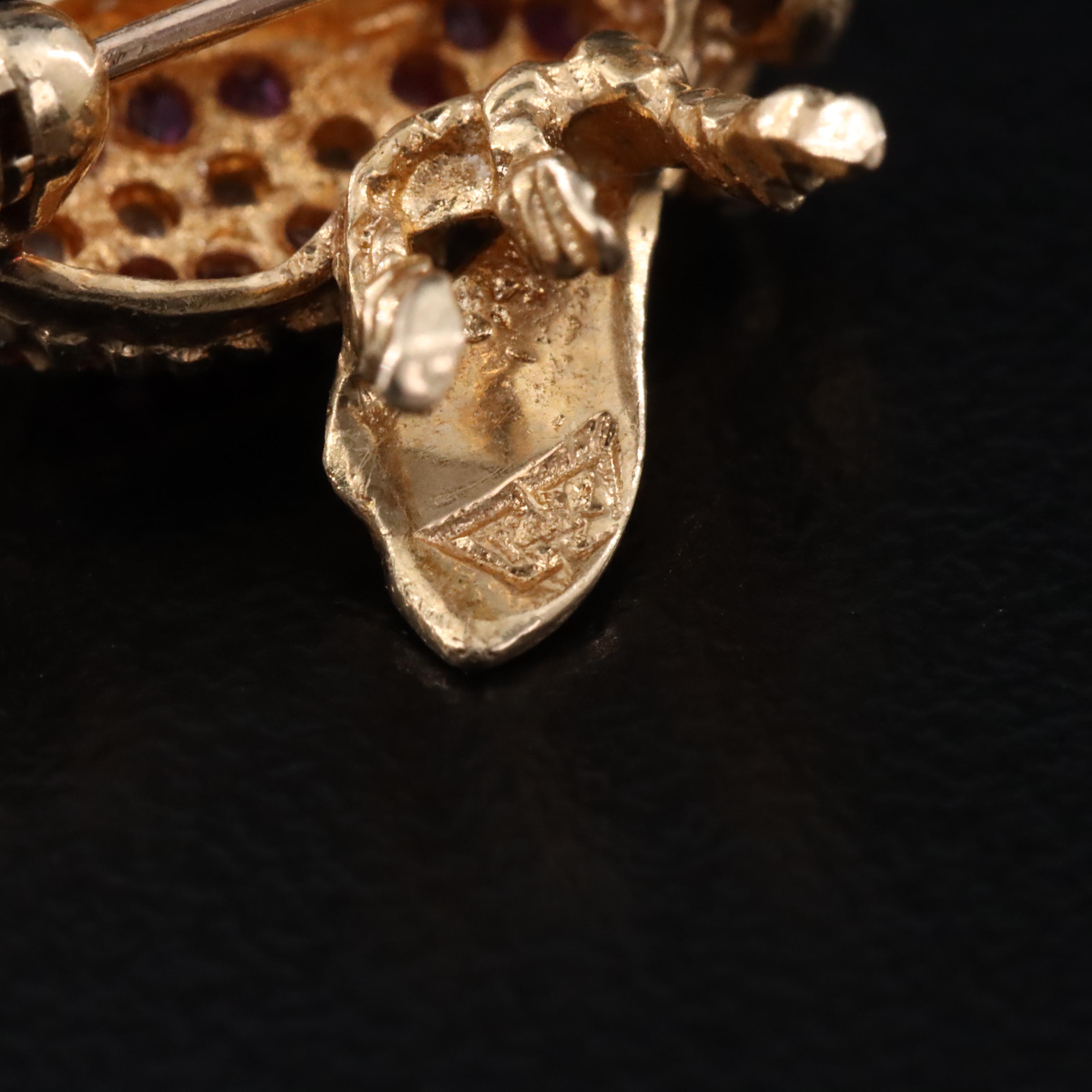 14K Ruby and Diamond Bee Pins