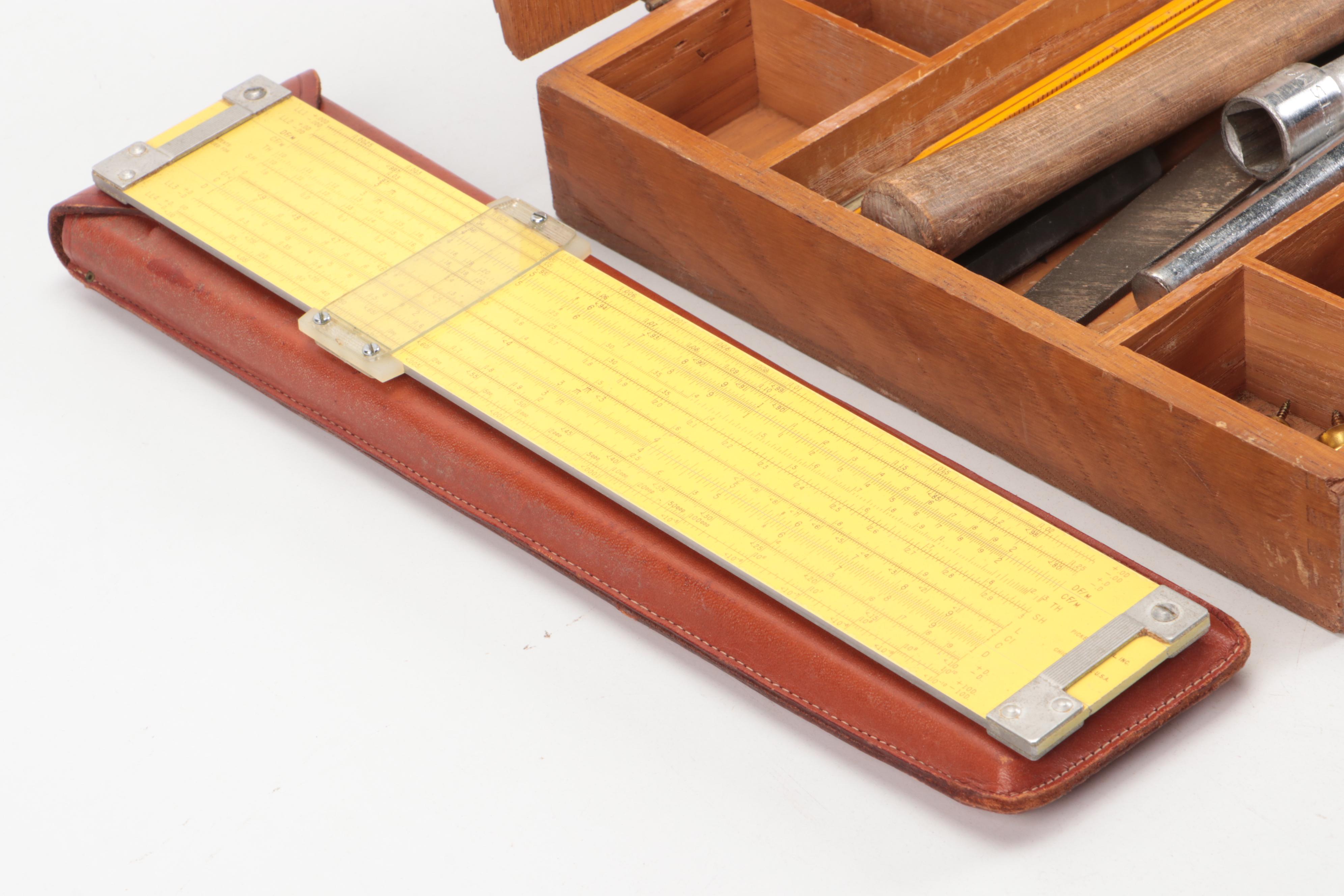 Standard Hammer with Nails, Screws and Slide Rule