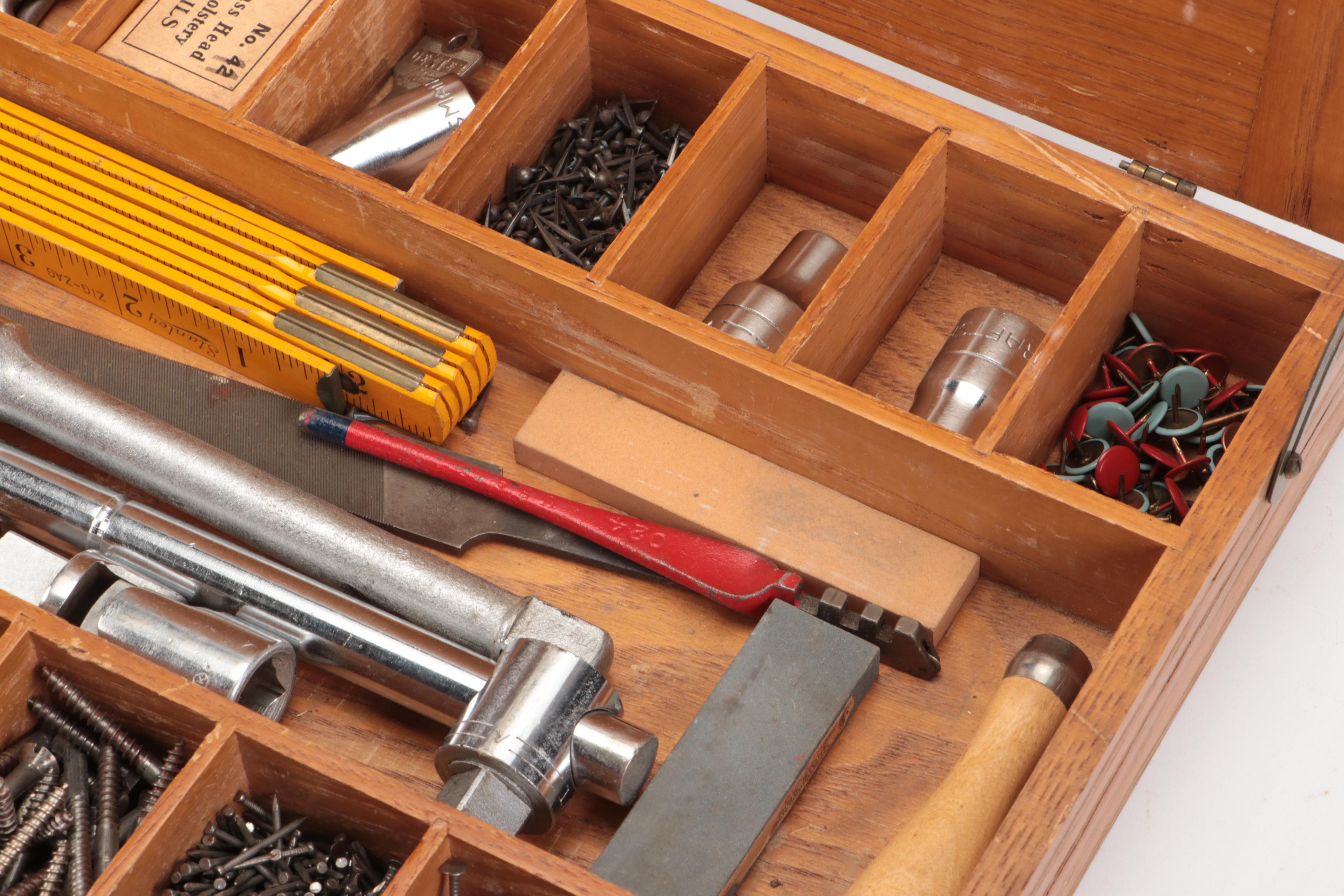 Standard Hammer with Nails, Screws and Slide Rule