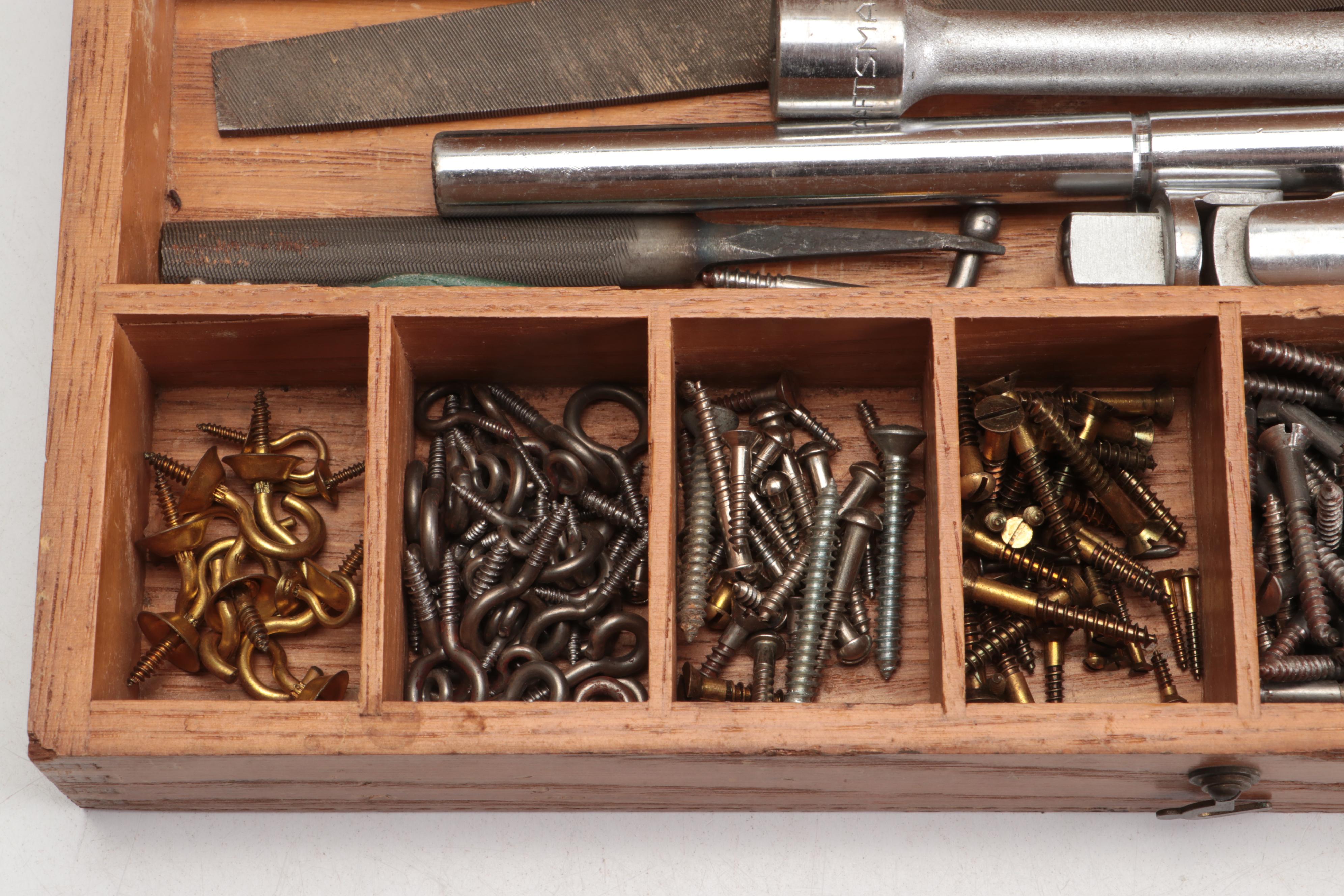 Standard Hammer with Nails, Screws and Slide Rule