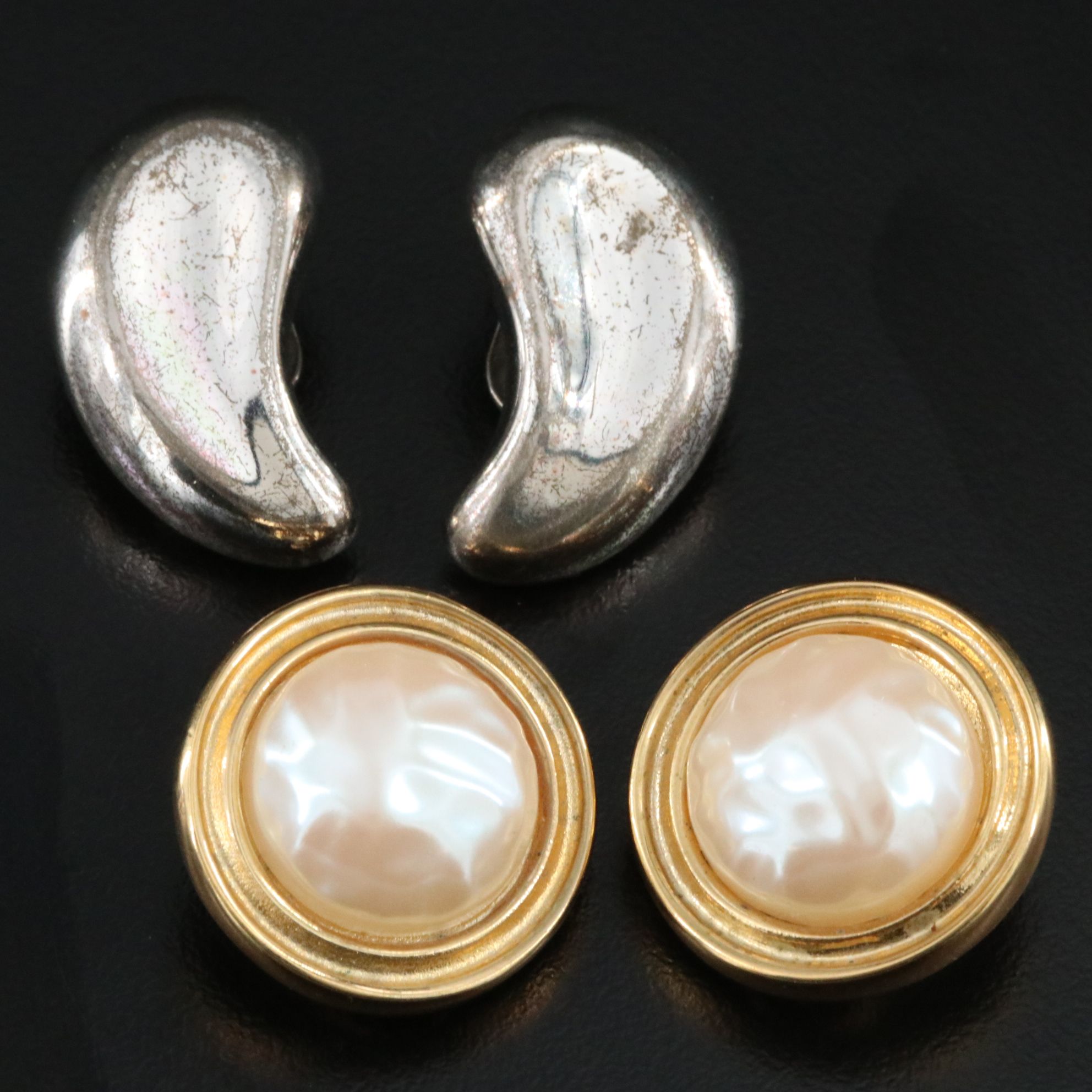 Givenchy Clip Earrings Including Faux Pearl