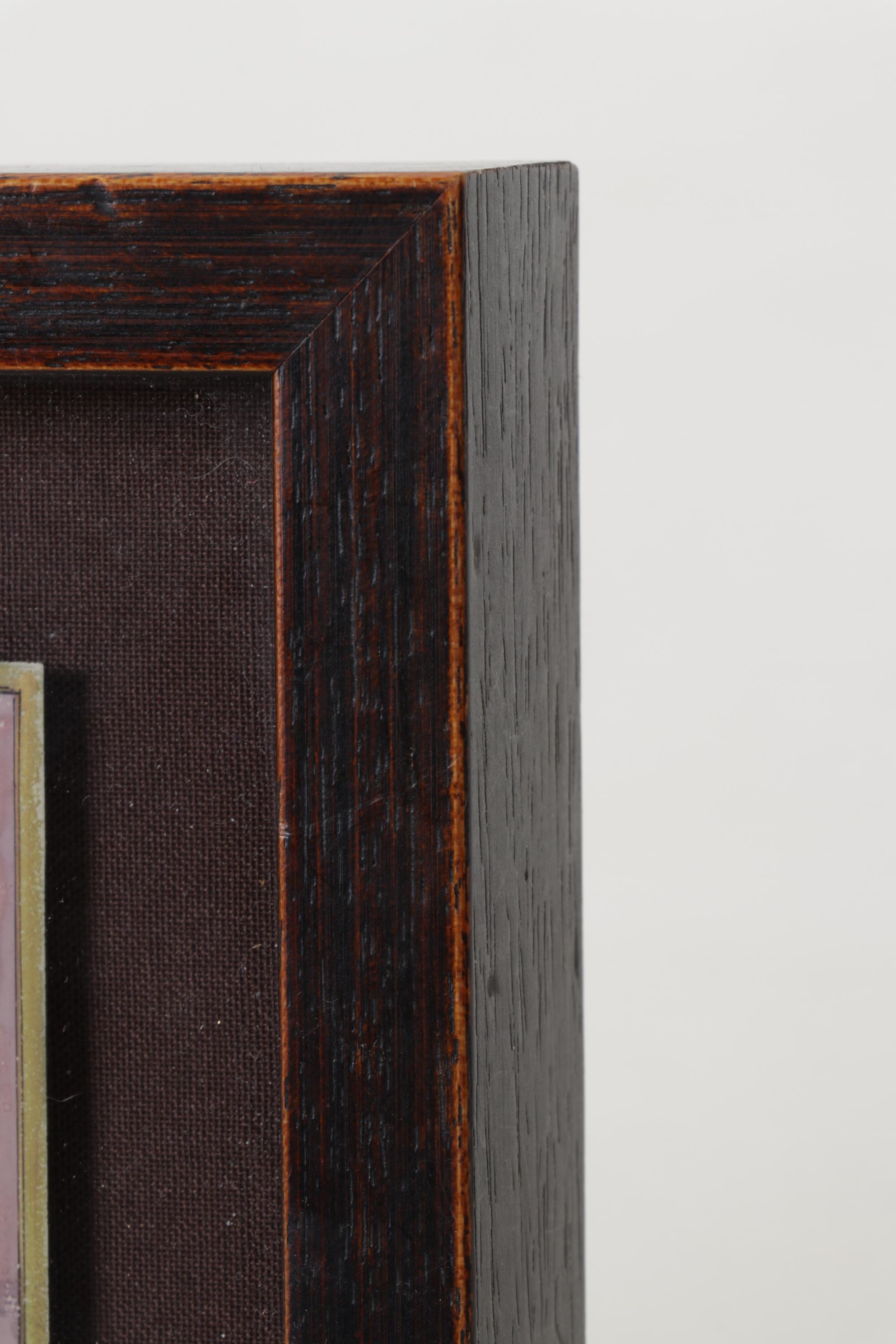 Mosaic Style Acrylic Painting of Map of the Holy Land, Late 20th Century