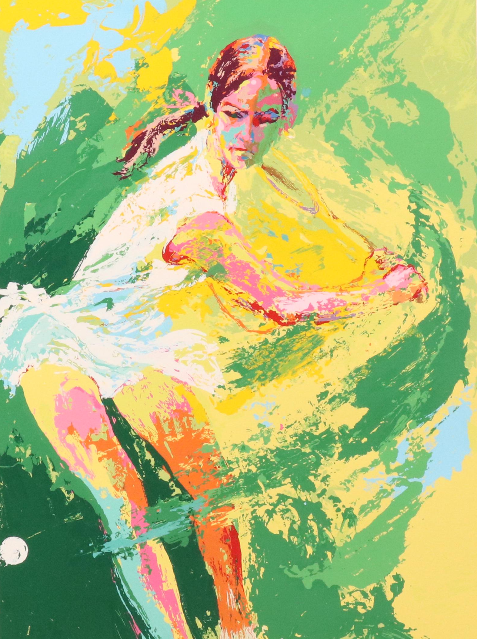 LeRoy Neiman Modern Serigraph "Backhand (Chris Evert)," 1974