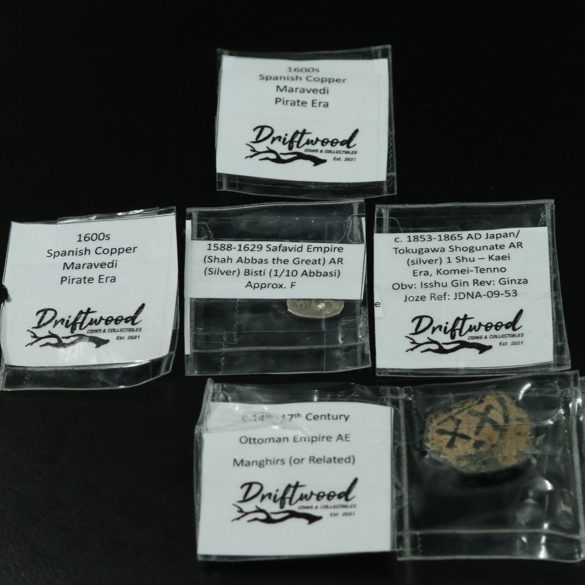 Eight Ancient to 19th Century Bronze and Silver Coins