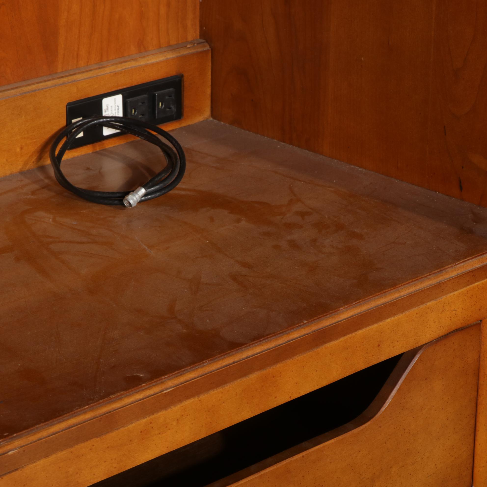 Henredon Arched Top Walnut Entertainment Armoire