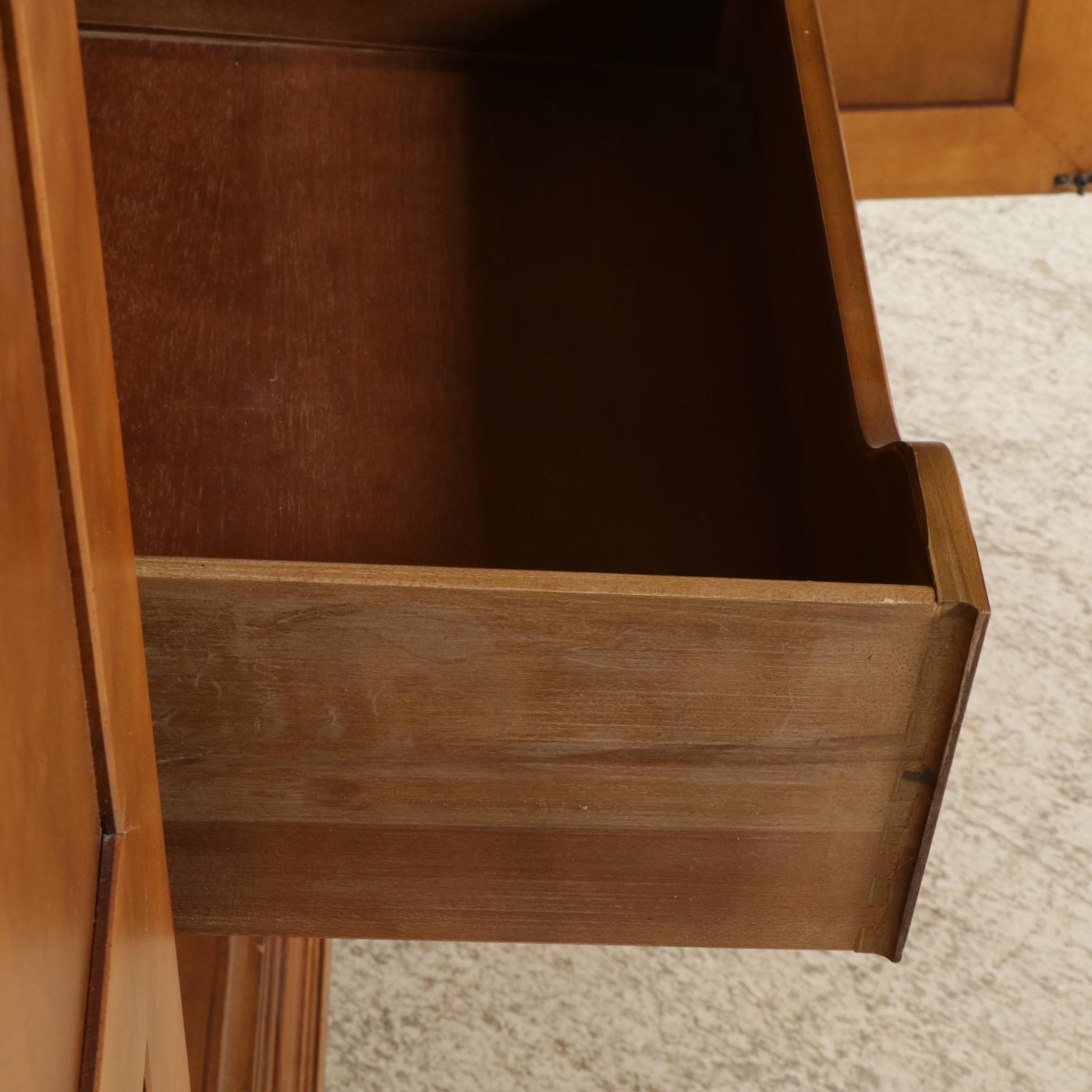 Henredon Arched Top Walnut Entertainment Armoire