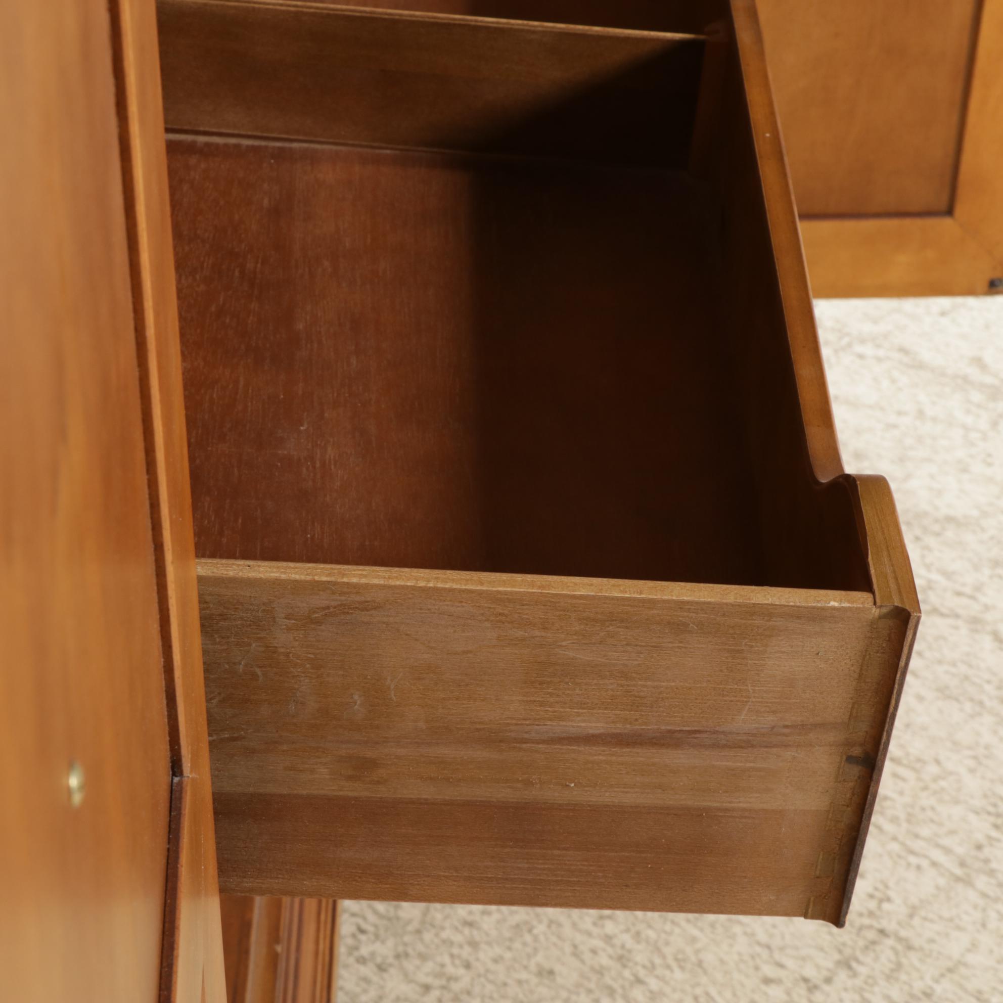 Henredon Arched Top Walnut Entertainment Armoire