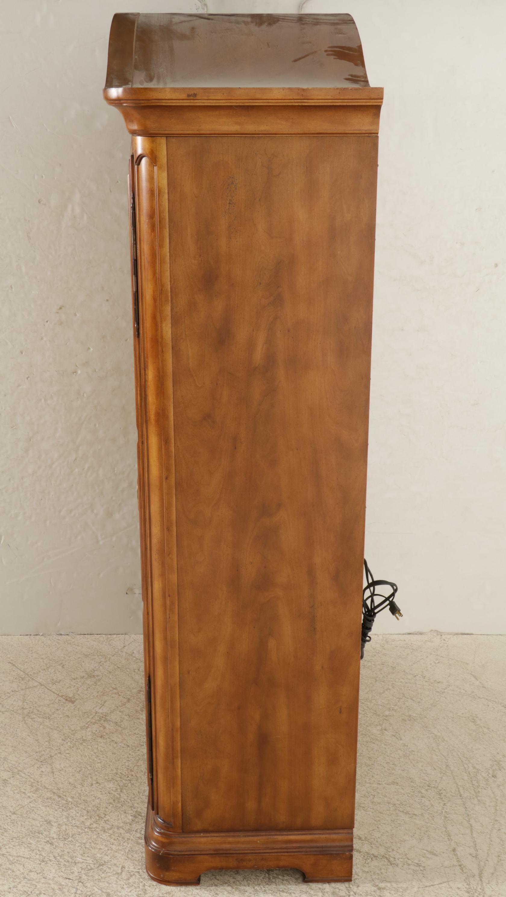 Henredon Arched Top Walnut Entertainment Armoire