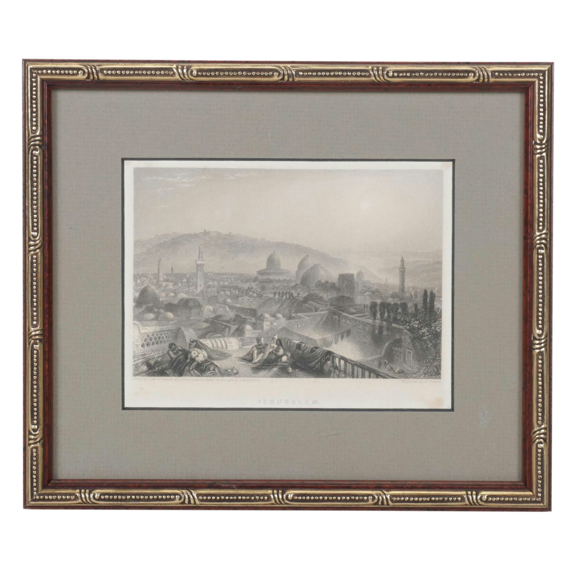 Lithograph After Charles Barry and Edward Finden "Jerusalem", Late 20th Century