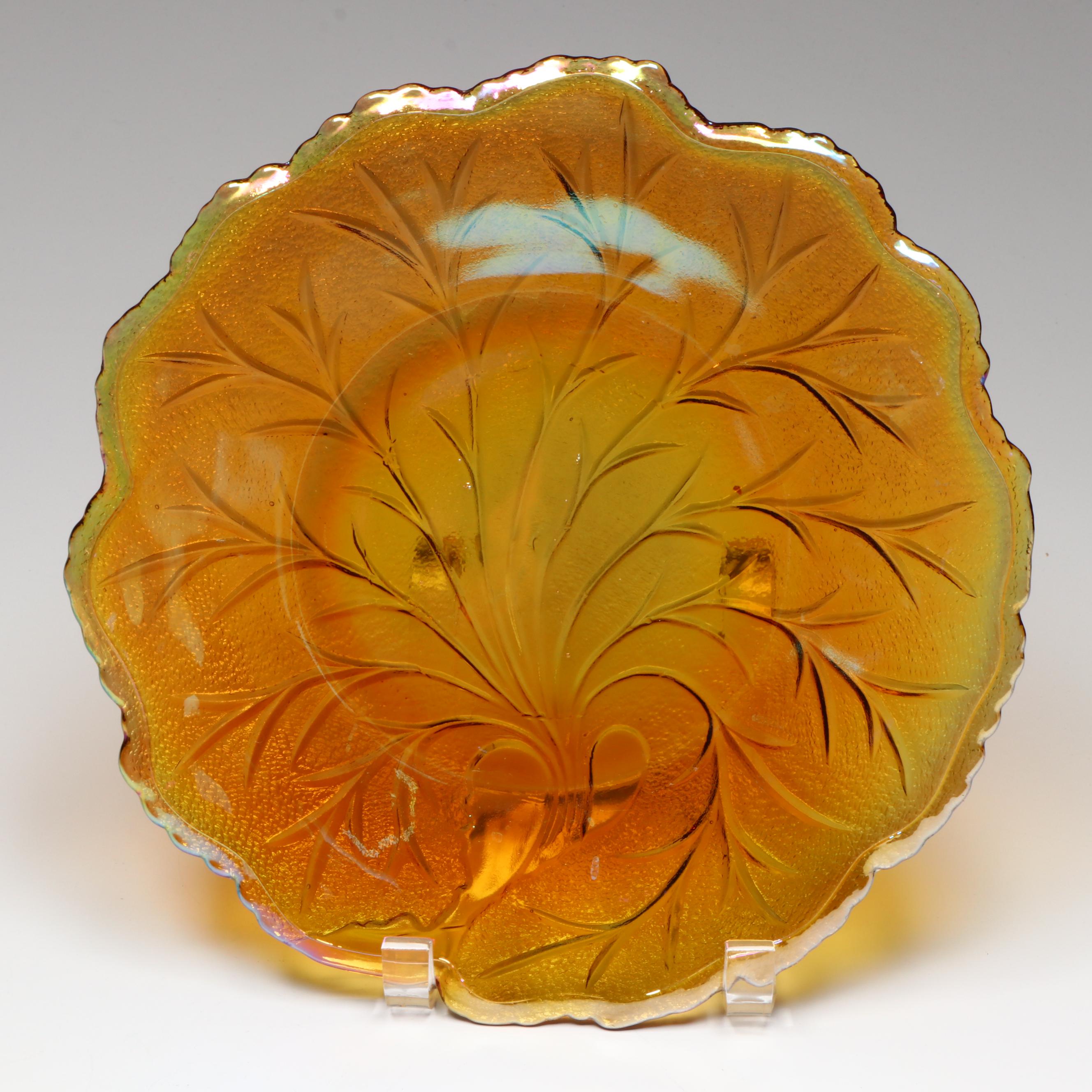 American Marigold Carnival Glass Tableware and Accessories, 20th Century