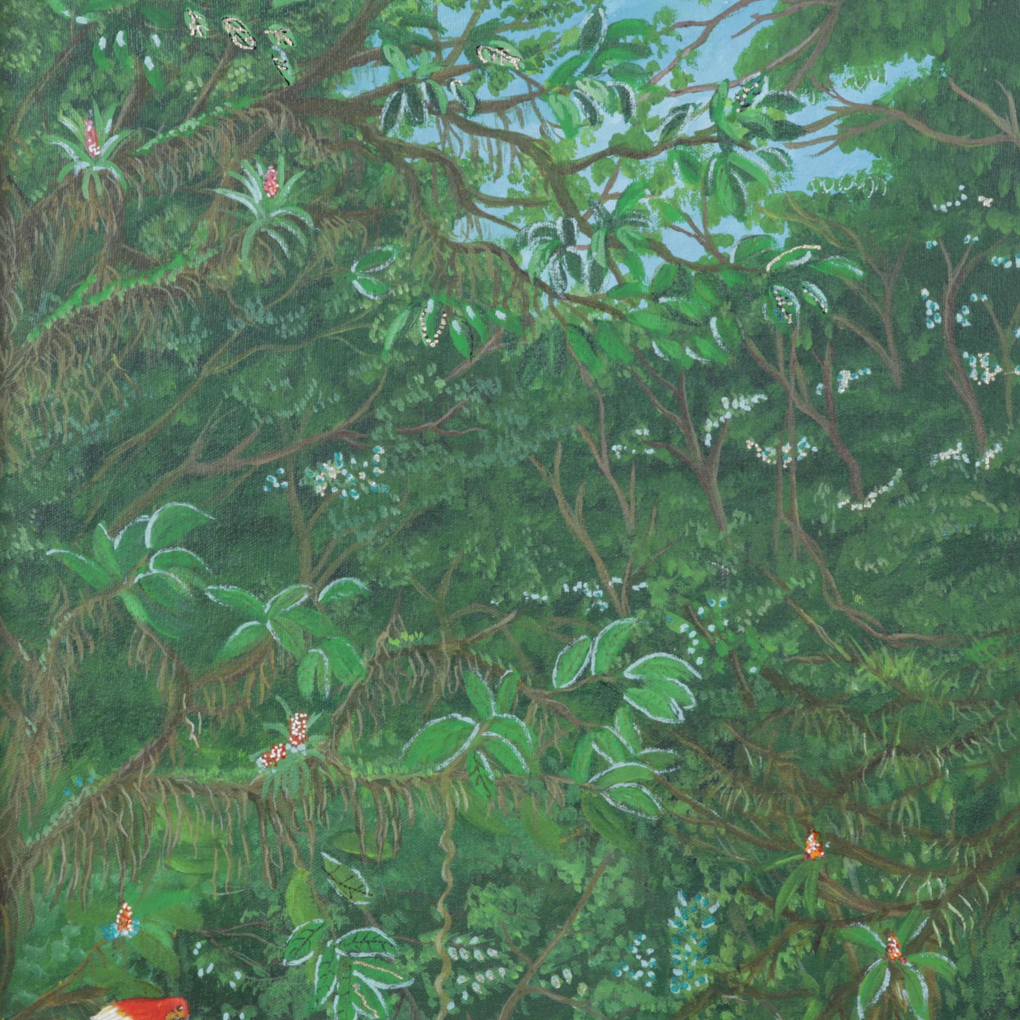 Julian Torres Tropical Rainforest Landscape Oil Painting, 2004