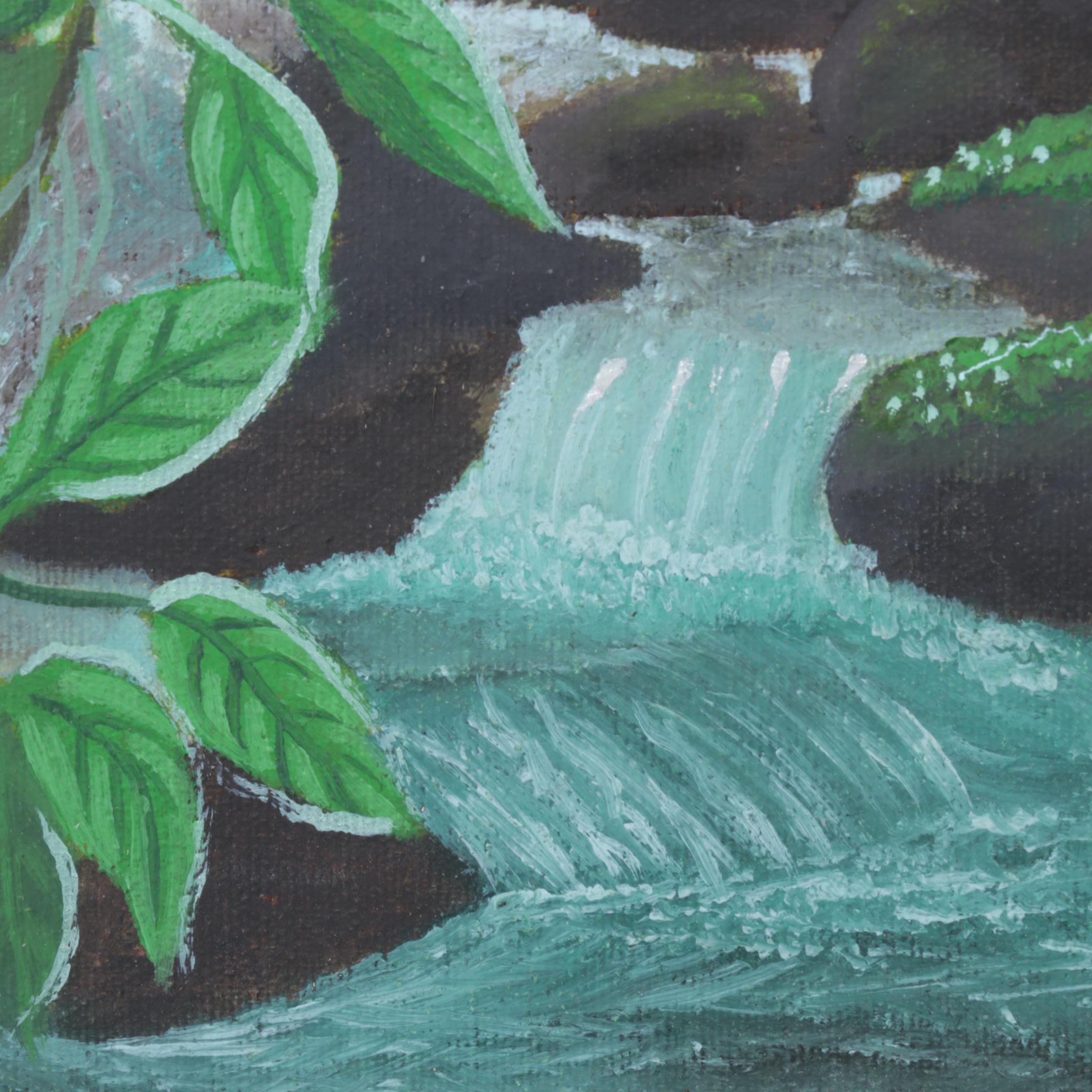 Julian Torres Tropical Rainforest Landscape Oil Painting, 2004