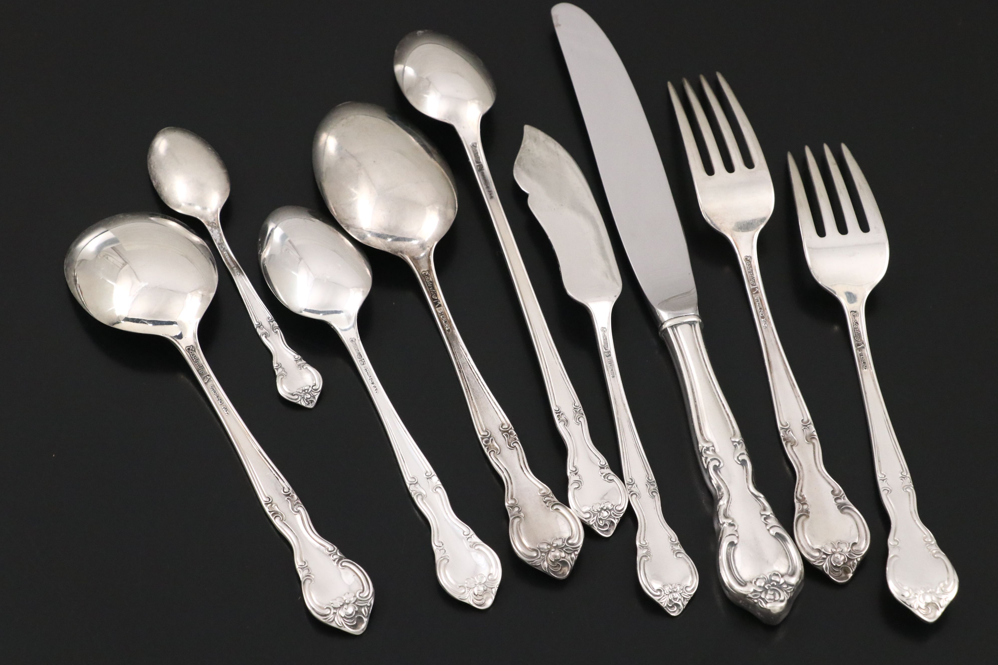 Easterling "American Classic" Sterling Silver Flatware, Mid-20th Century