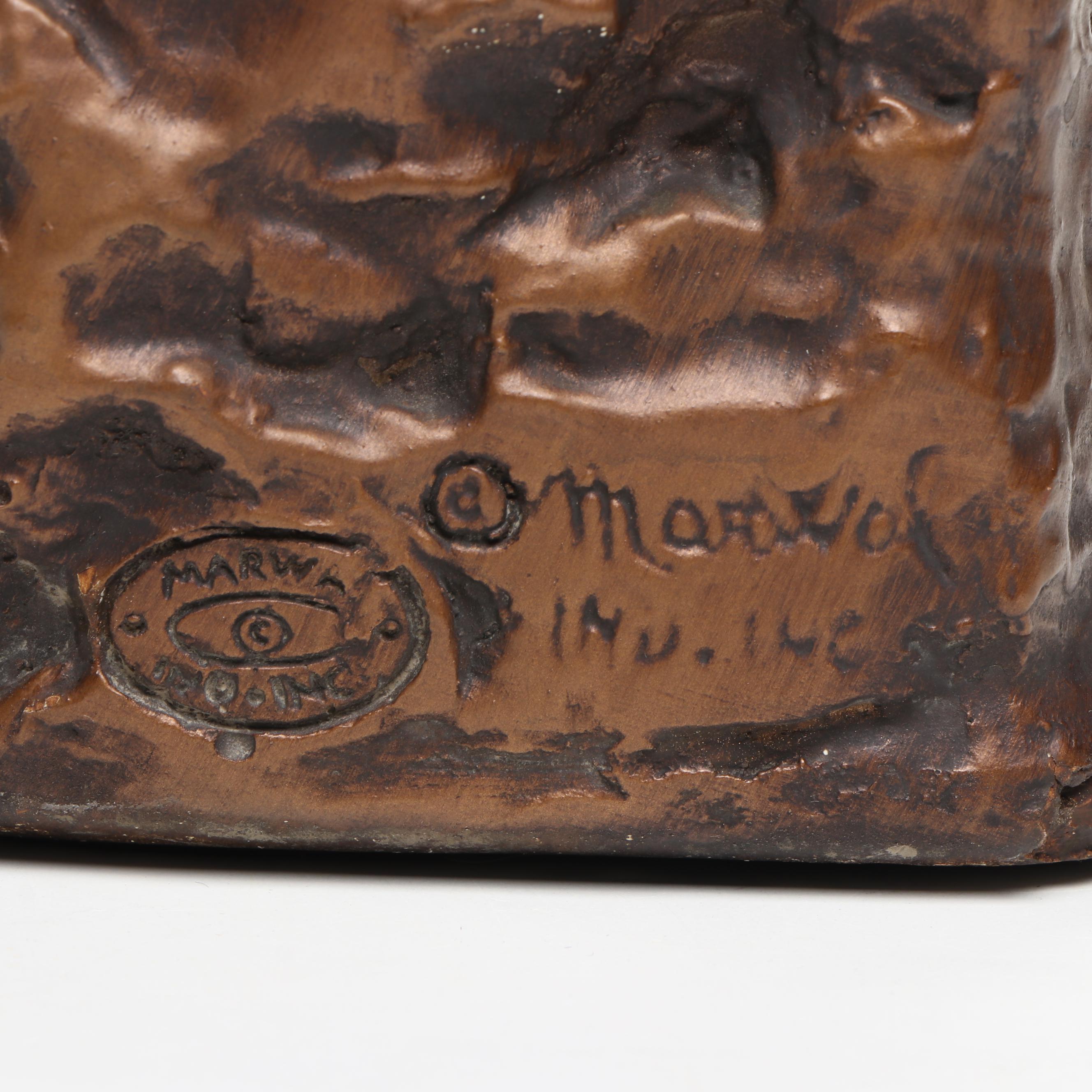 Bronze Finish "The Thinker" Resin Sculpture After Auguste Rodin