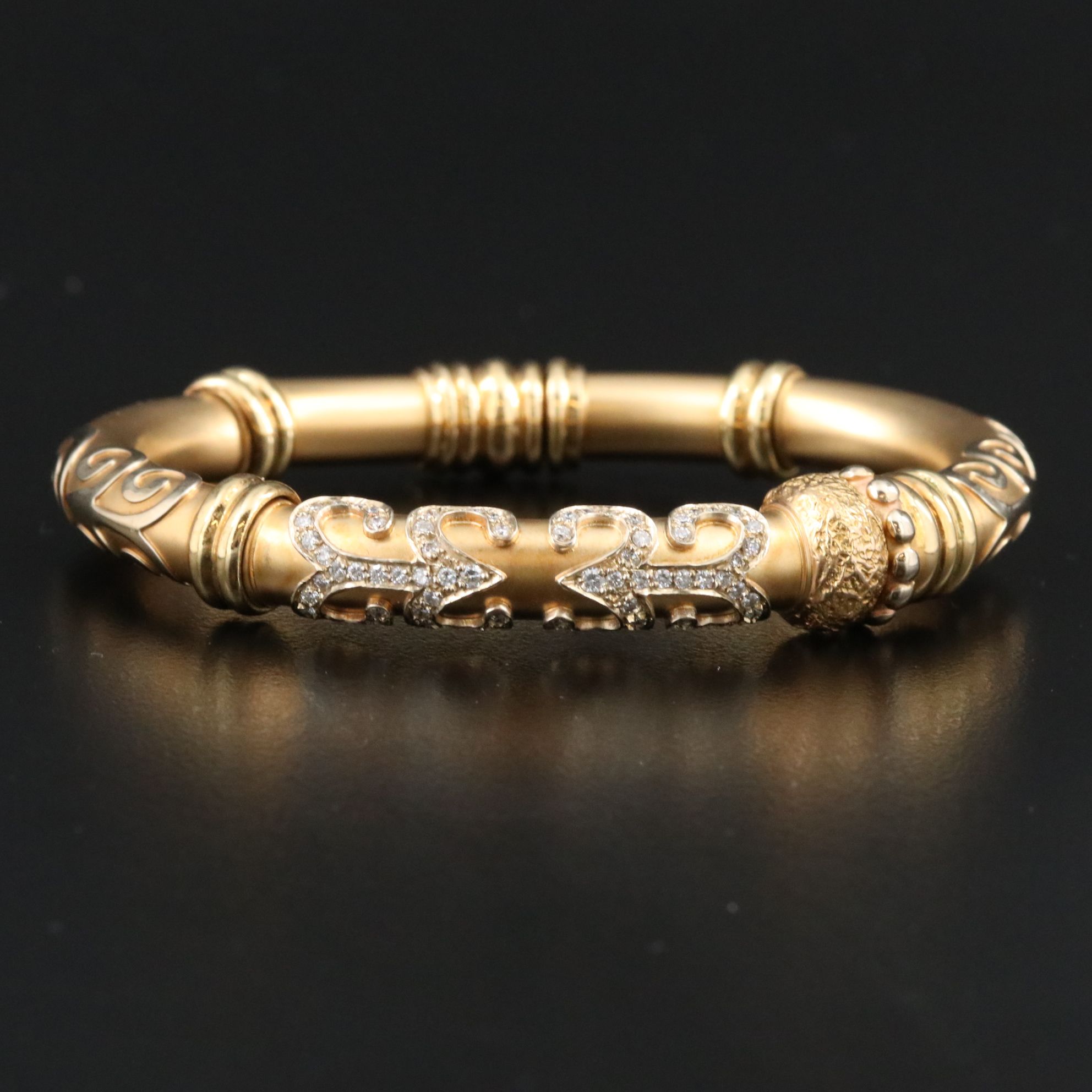 Fidia 18K 0.92 CTW Diamond Etruscan Style Bracelet