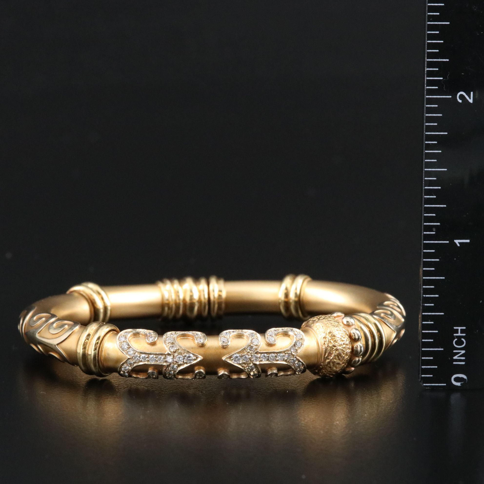 Fidia 18K 0.92 CTW Diamond Etruscan Style Bracelet