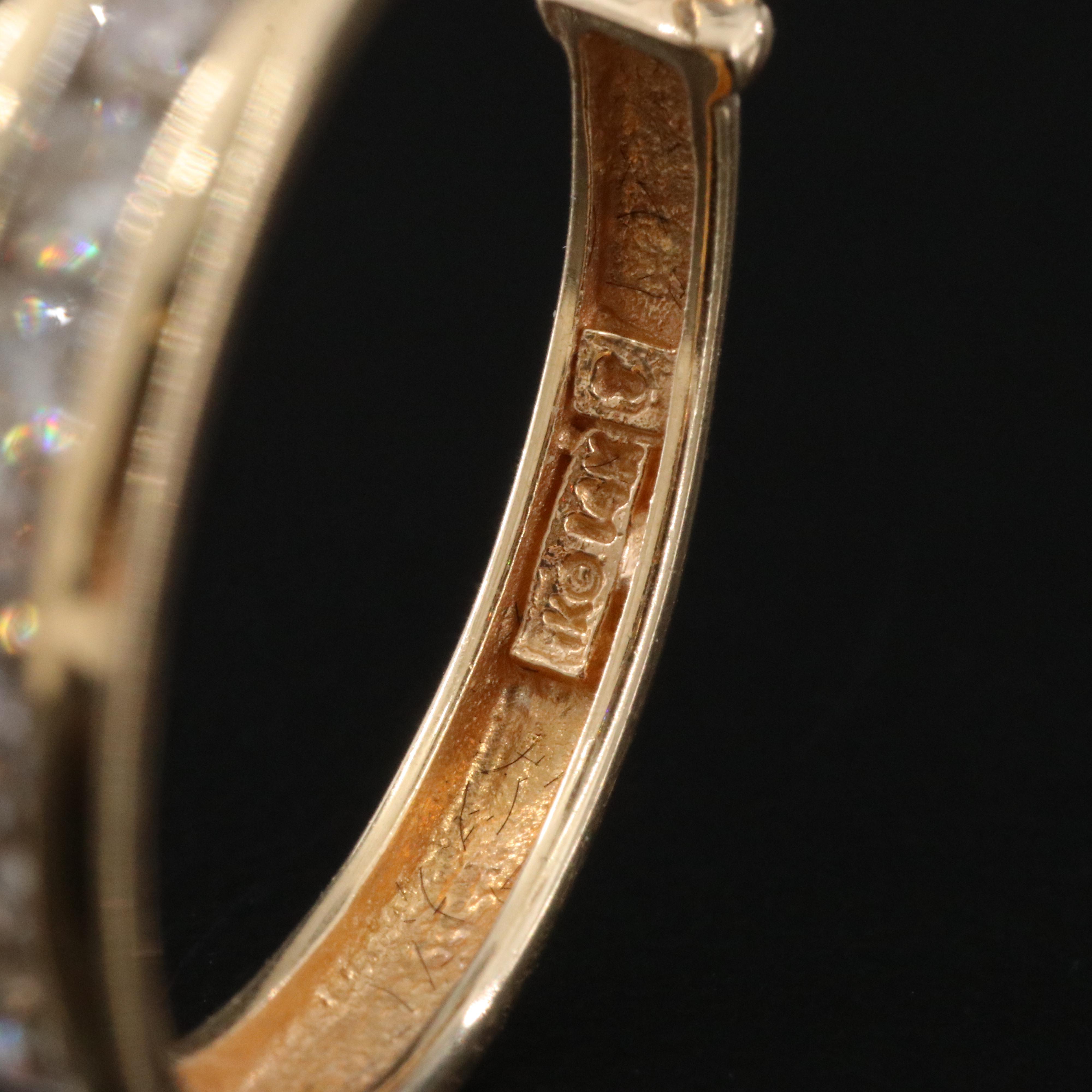 14K 1.00 CTW Diamond Hoop Earrings