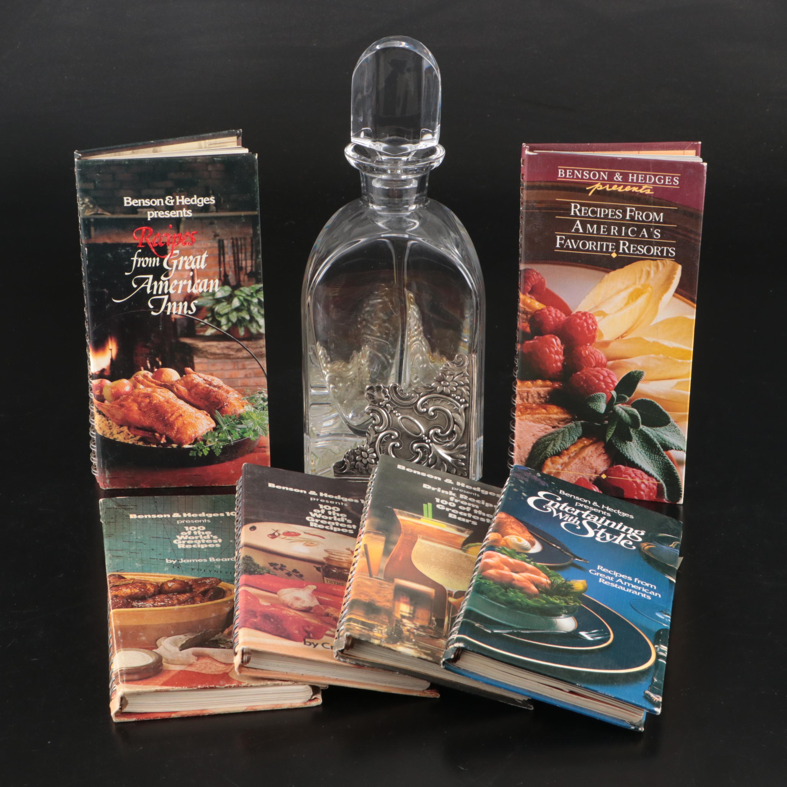 Atlantis Crystal Decanter with Benson & Hedges Recipe Books
