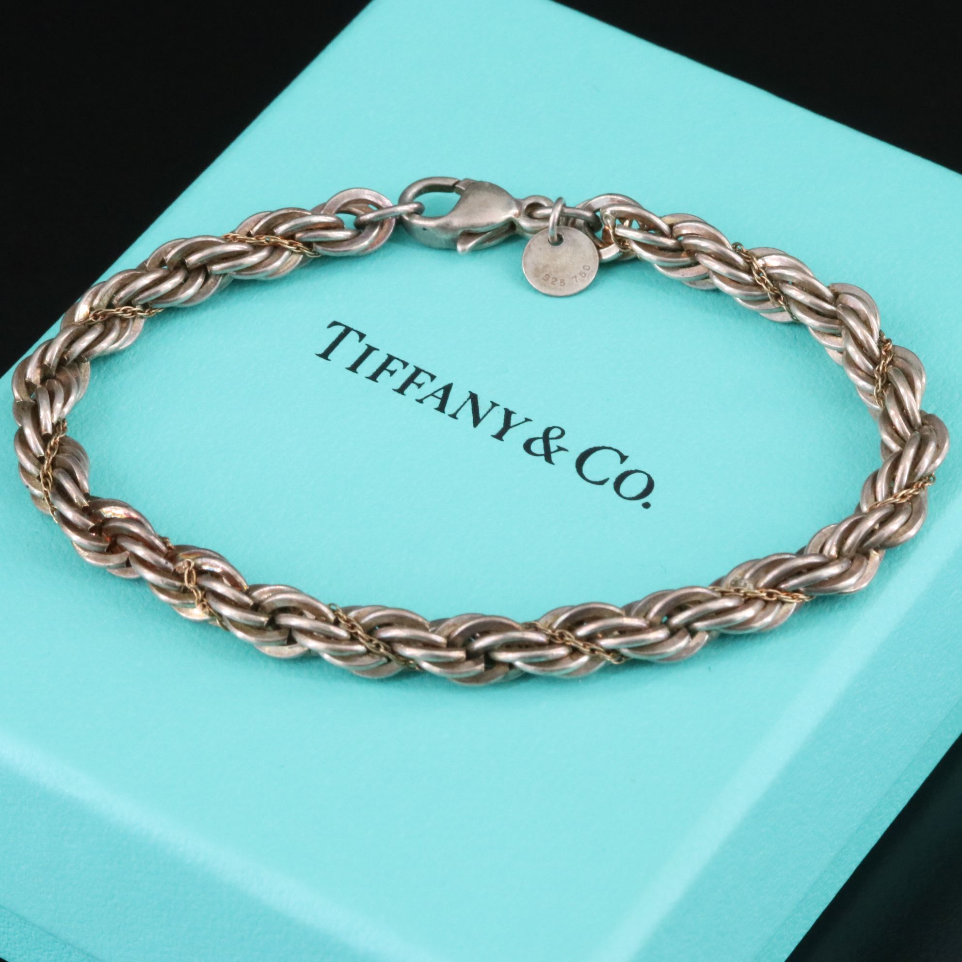 Tiffany & Co. Sterling Twisted Rope Bracelet with 18K Accent