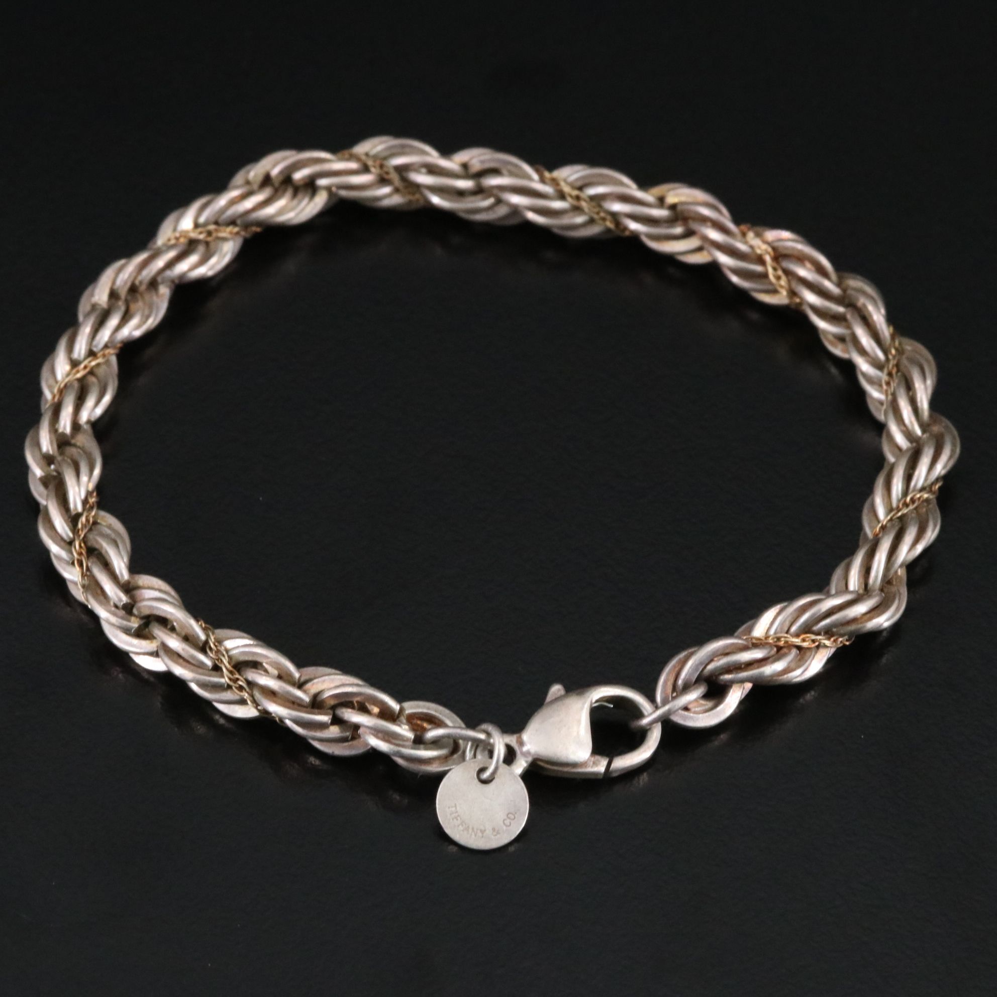 Tiffany & Co. Sterling Twisted Rope Bracelet with 18K Accent