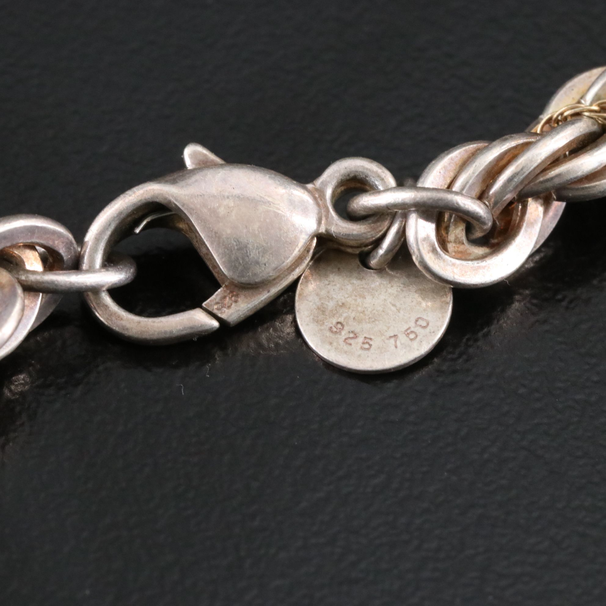 Tiffany & Co. Sterling Twisted Rope Bracelet with 18K Accent